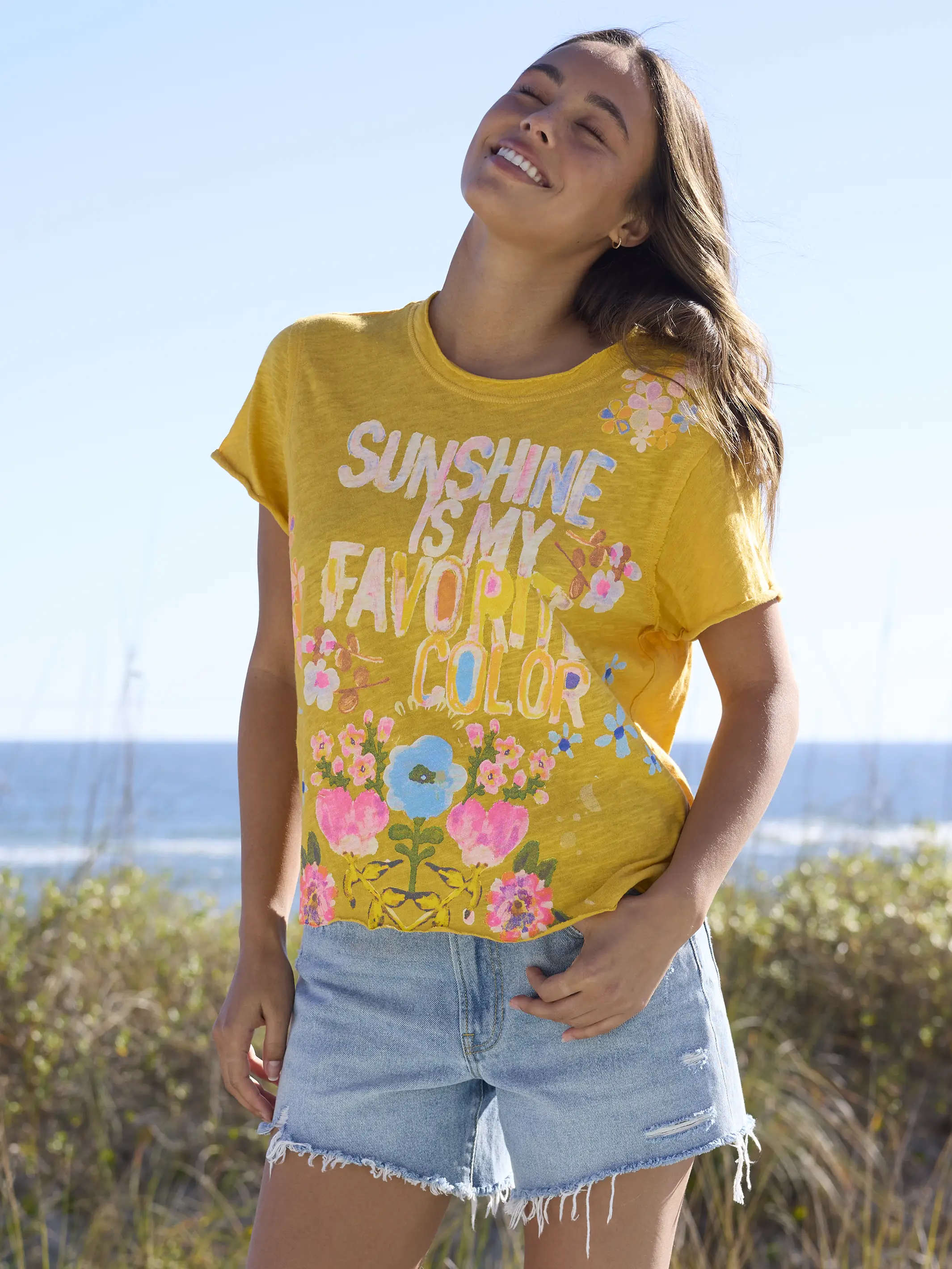 Aiden Cotton Tee - Sunshine Is My Favorite Color - Image 4