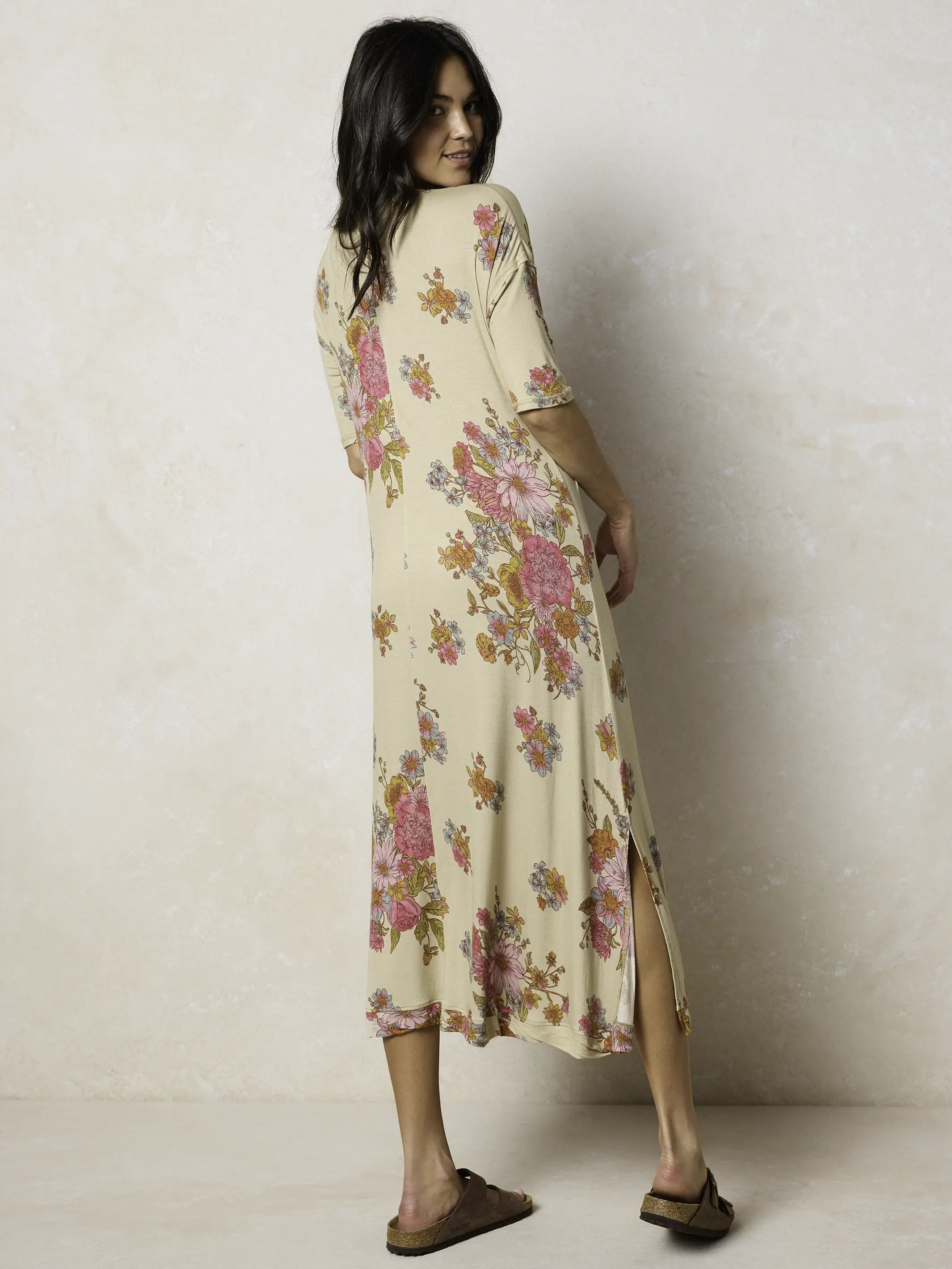 All Day "ButterSoft" Tee Dress - English Garden Cream - Image 6