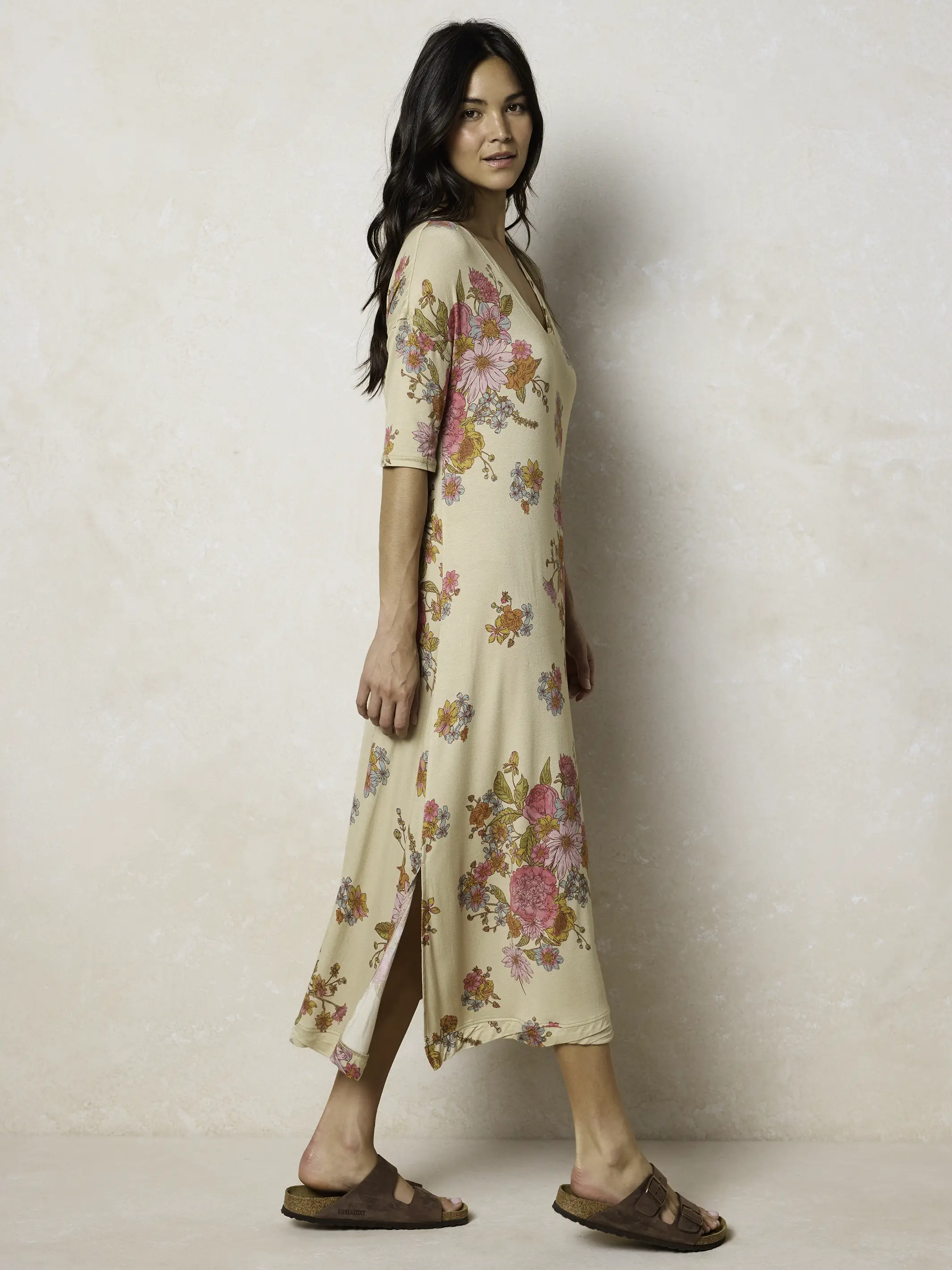 All Day "ButterSoft" Tee Dress - English Garden Cream - Image 7