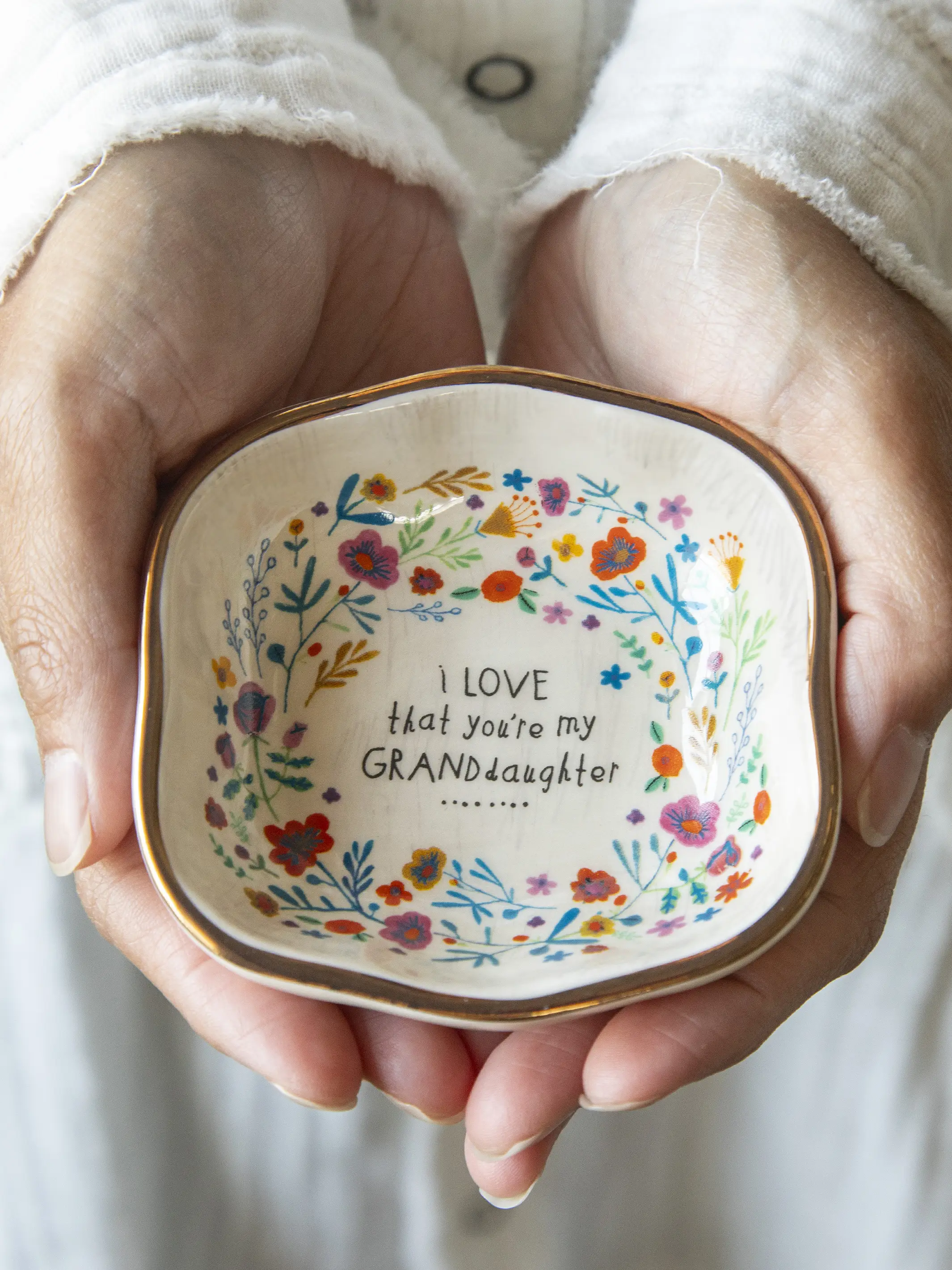 Antiqued Trinket Bowl - Granddaughter - Image 2
