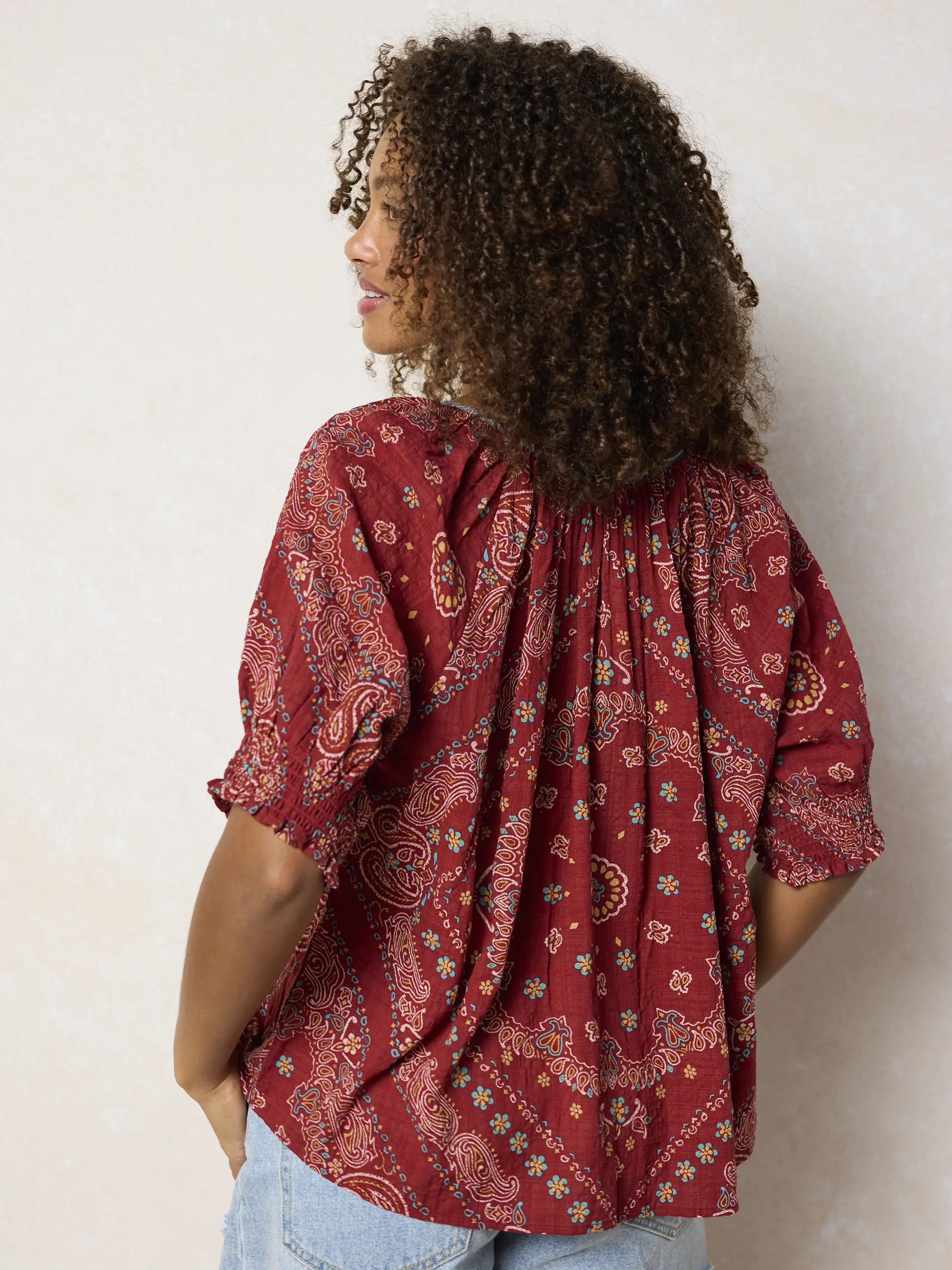 April Top - Brick Red Bandana - Image 4