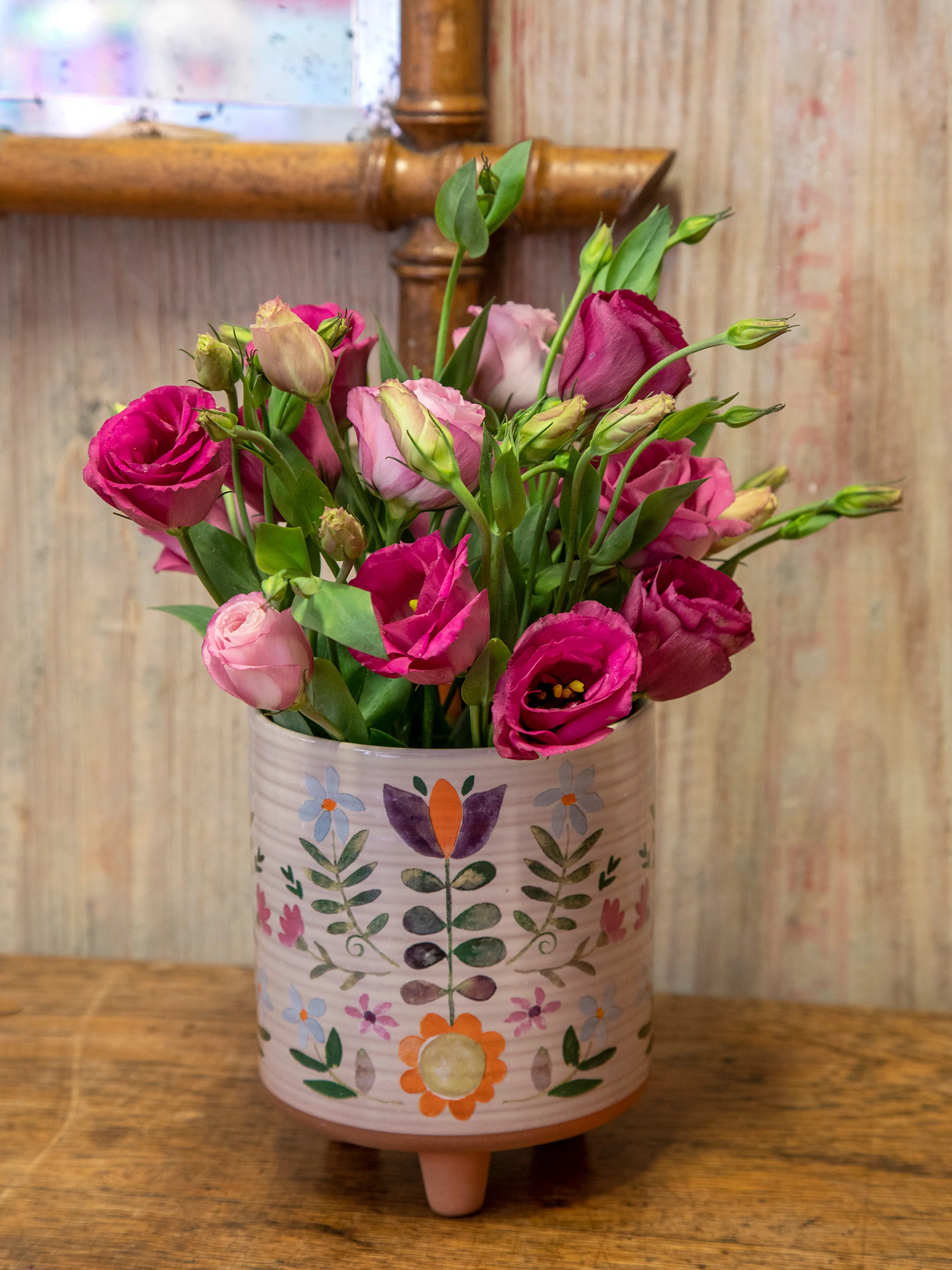 Artisan Planter - Folk Flower - Image 4
