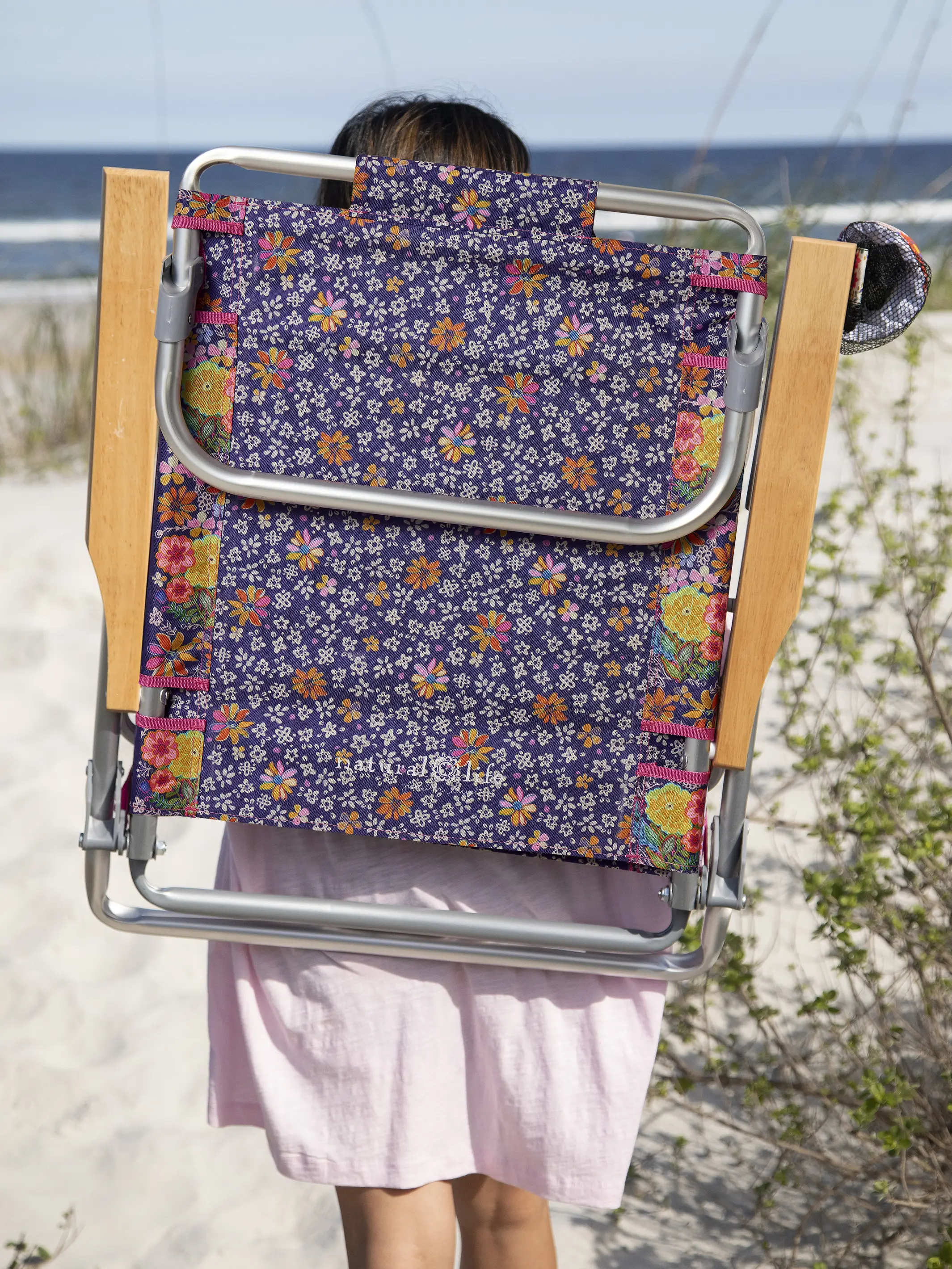 Backpack Beach Chair - Tropic Bandana Navy - Image 2