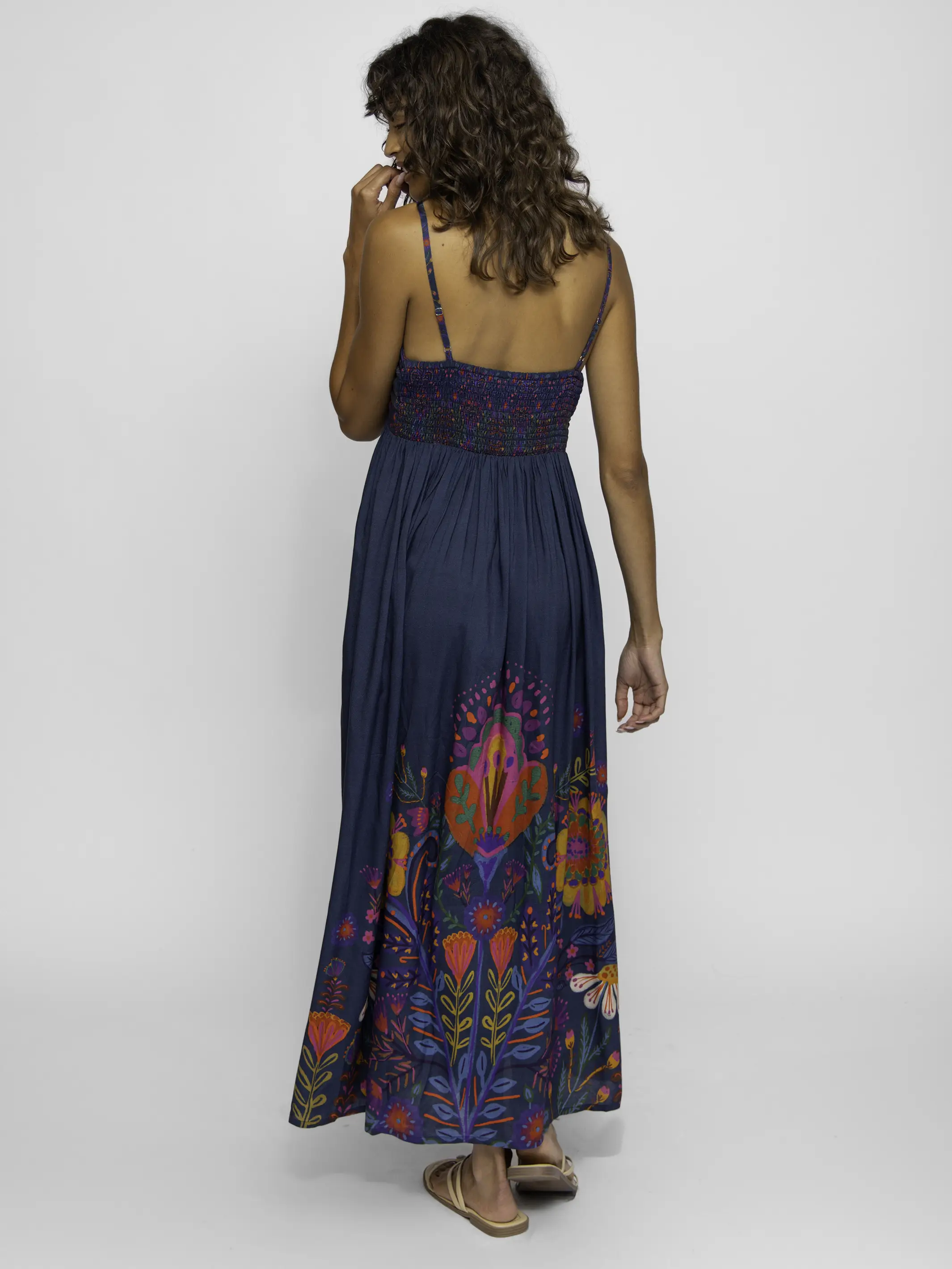 Bailey Maxi Dress - Navy Folk Garden - Image 3
