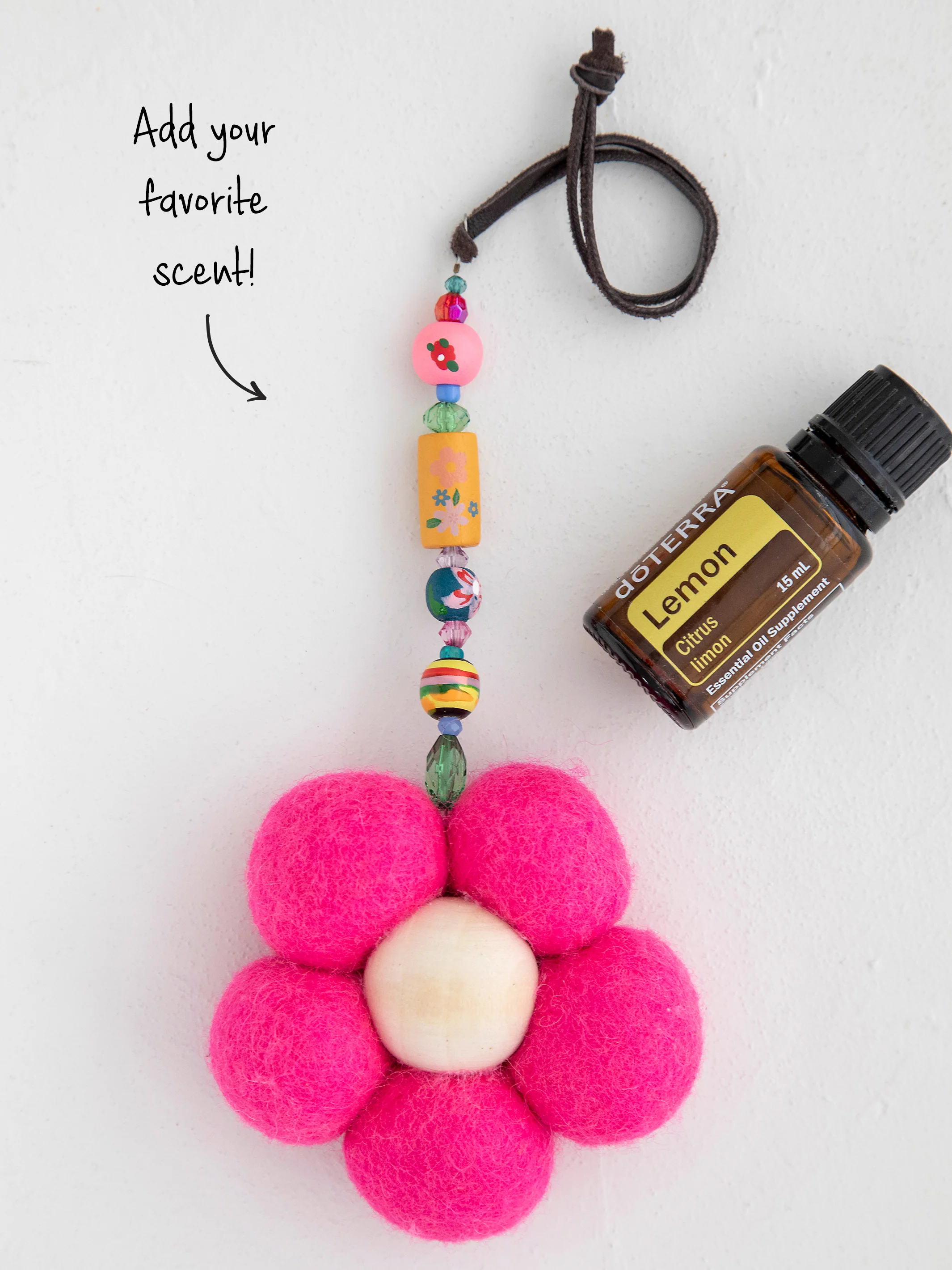 Beaded Essential Oil Diffuser - Flower - Image 2