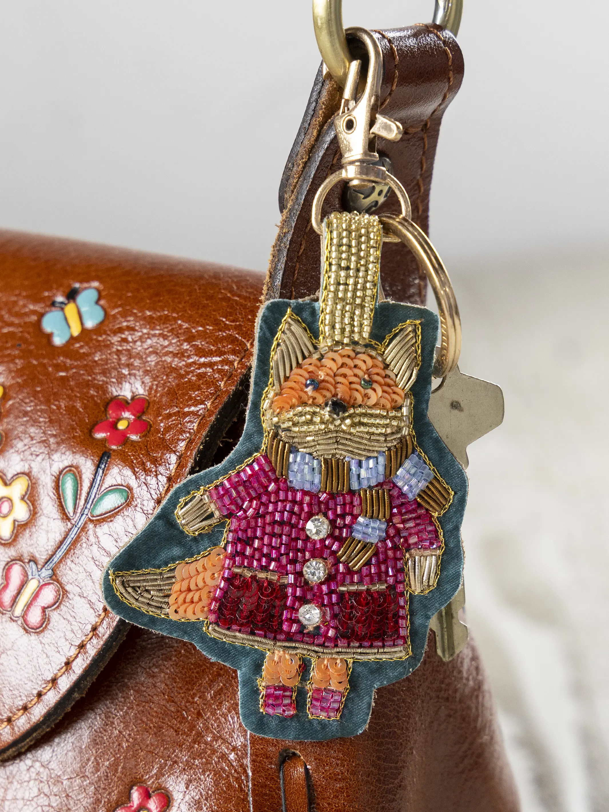 Beaded Keyring - Frankie the Fox - Image 2