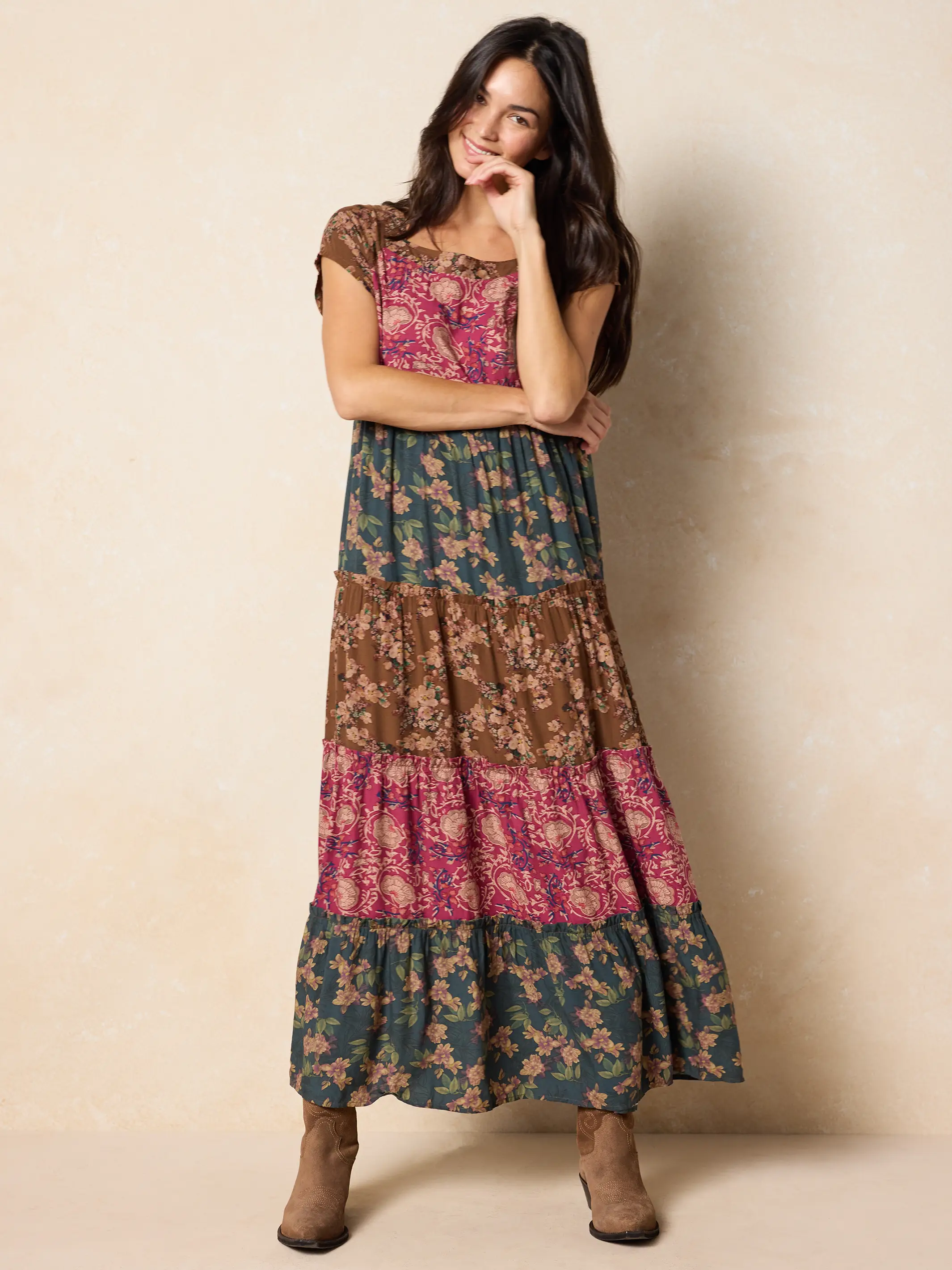 Berkley Maxi Dress - Mauve India Vines - Image 2