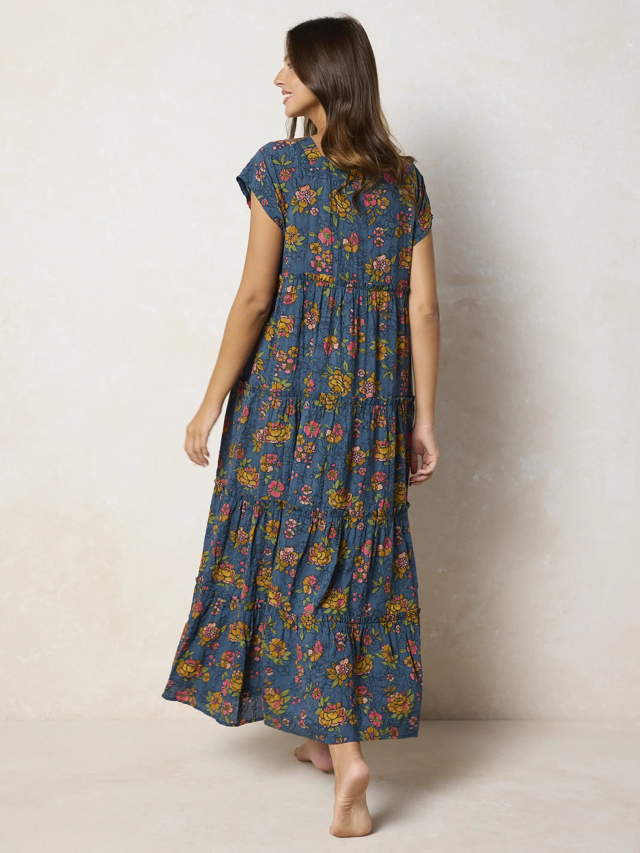 Berkley Maxi Dress -  Riviera Batik Blue - Image 3