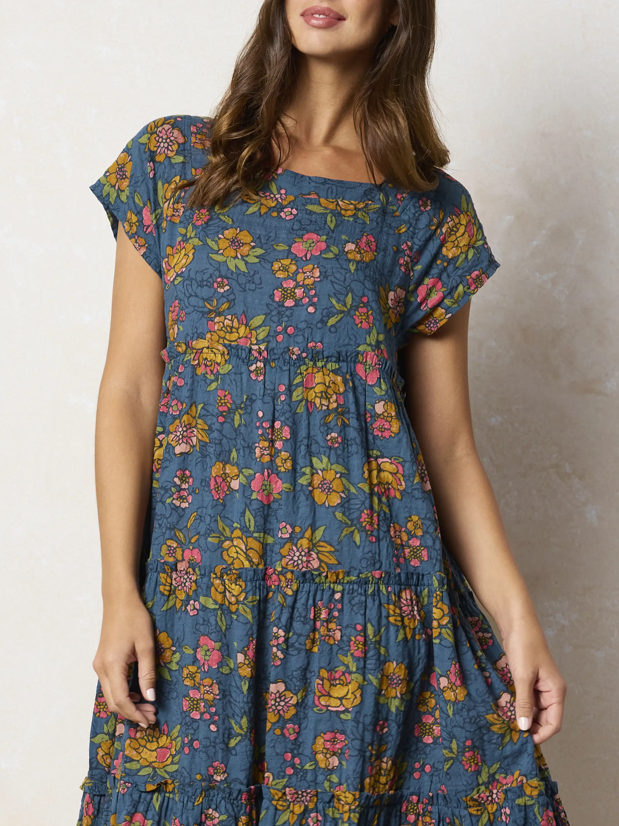 Berkley Maxi Dress -  Riviera Batik Blue - Image 4