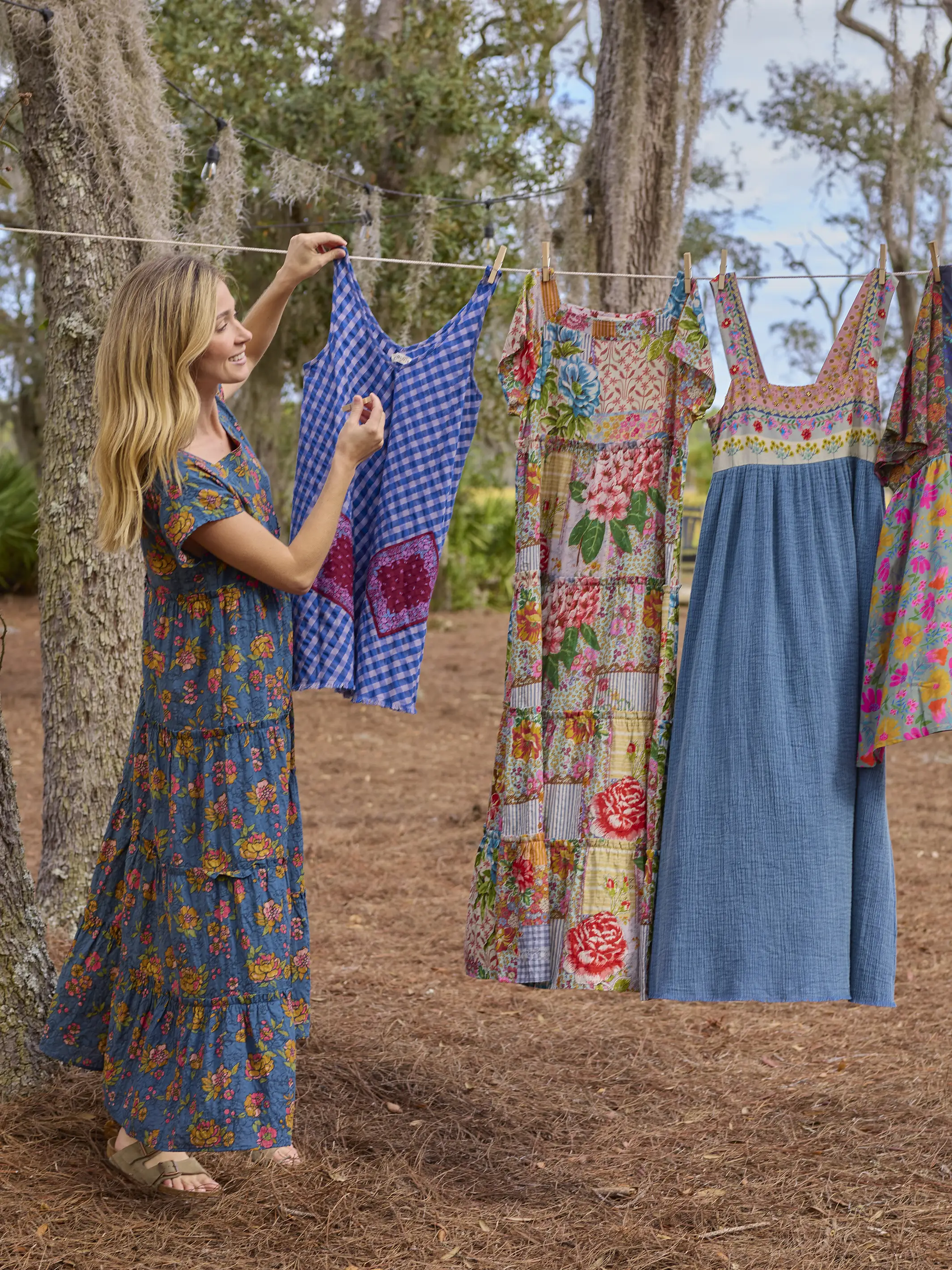 Berkley Maxi Dress -  Riviera Batik Blue - Image 6