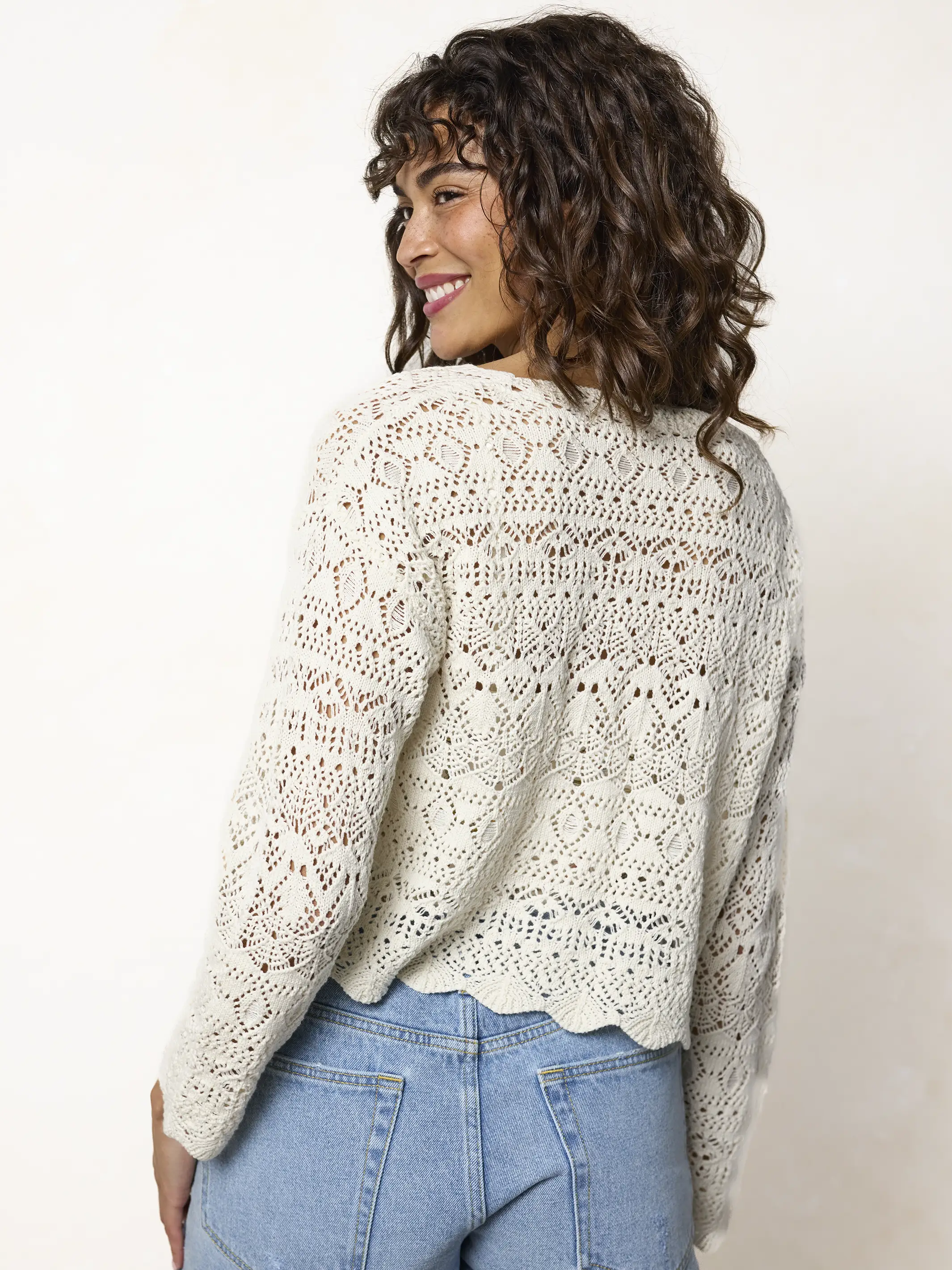 Blythe Cotton Summer Sweater - Natural - Image 4