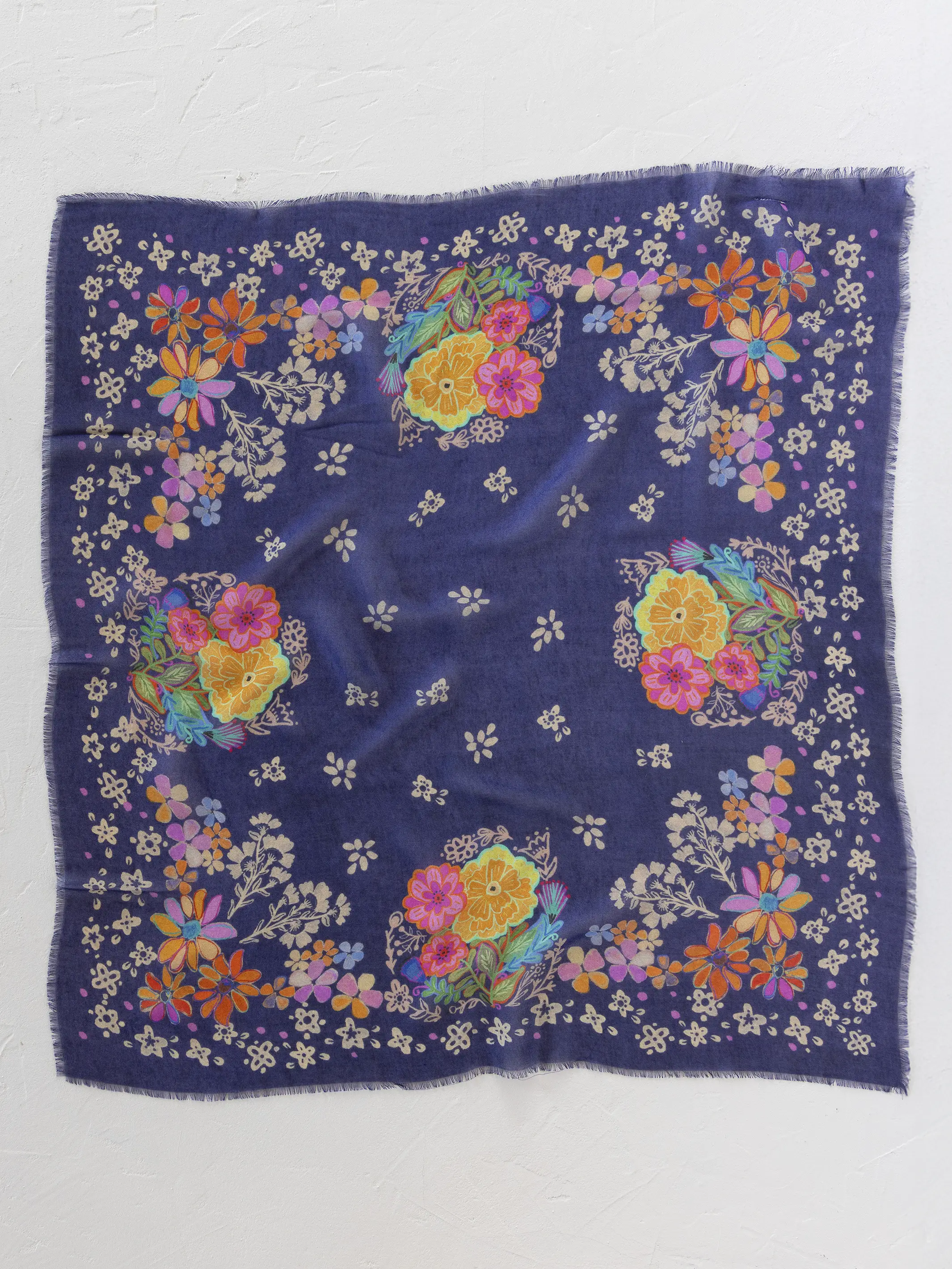 Boho Bandana Scarf - Tropic Bandana Navy - Image 2