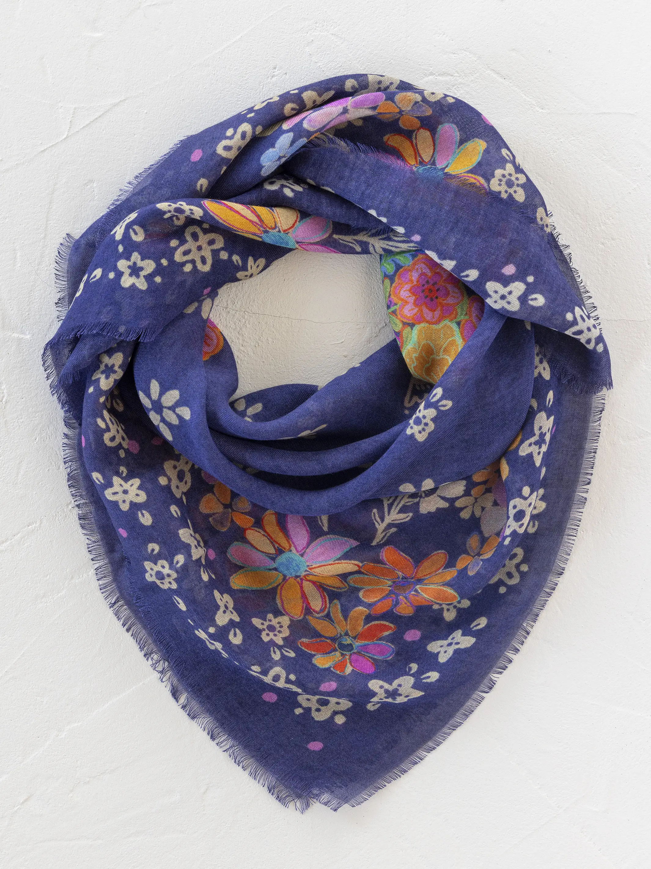 Boho Bandana Scarf - Tropic Bandana Navy - Image 3
