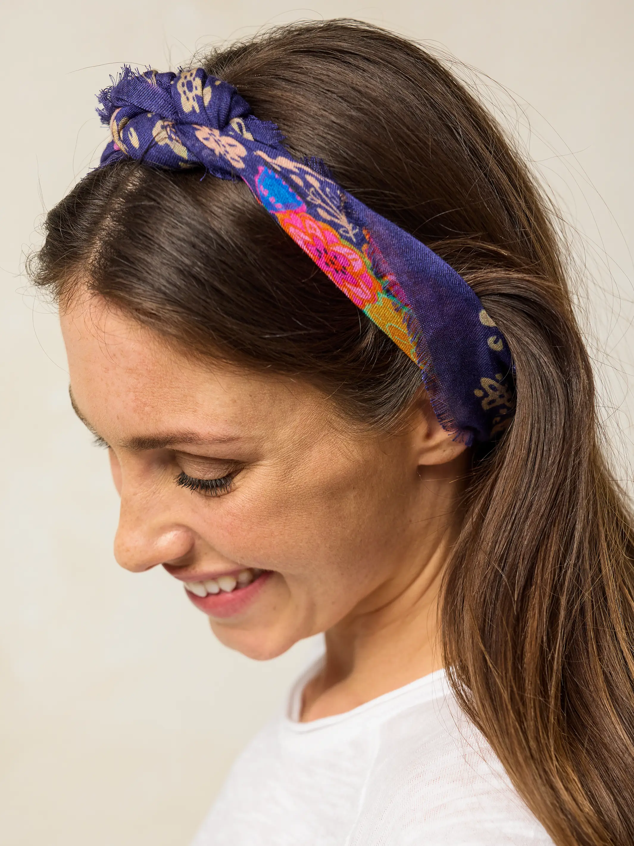 Boho Bandana Scarf - Tropic Bandana Navy - Image 5