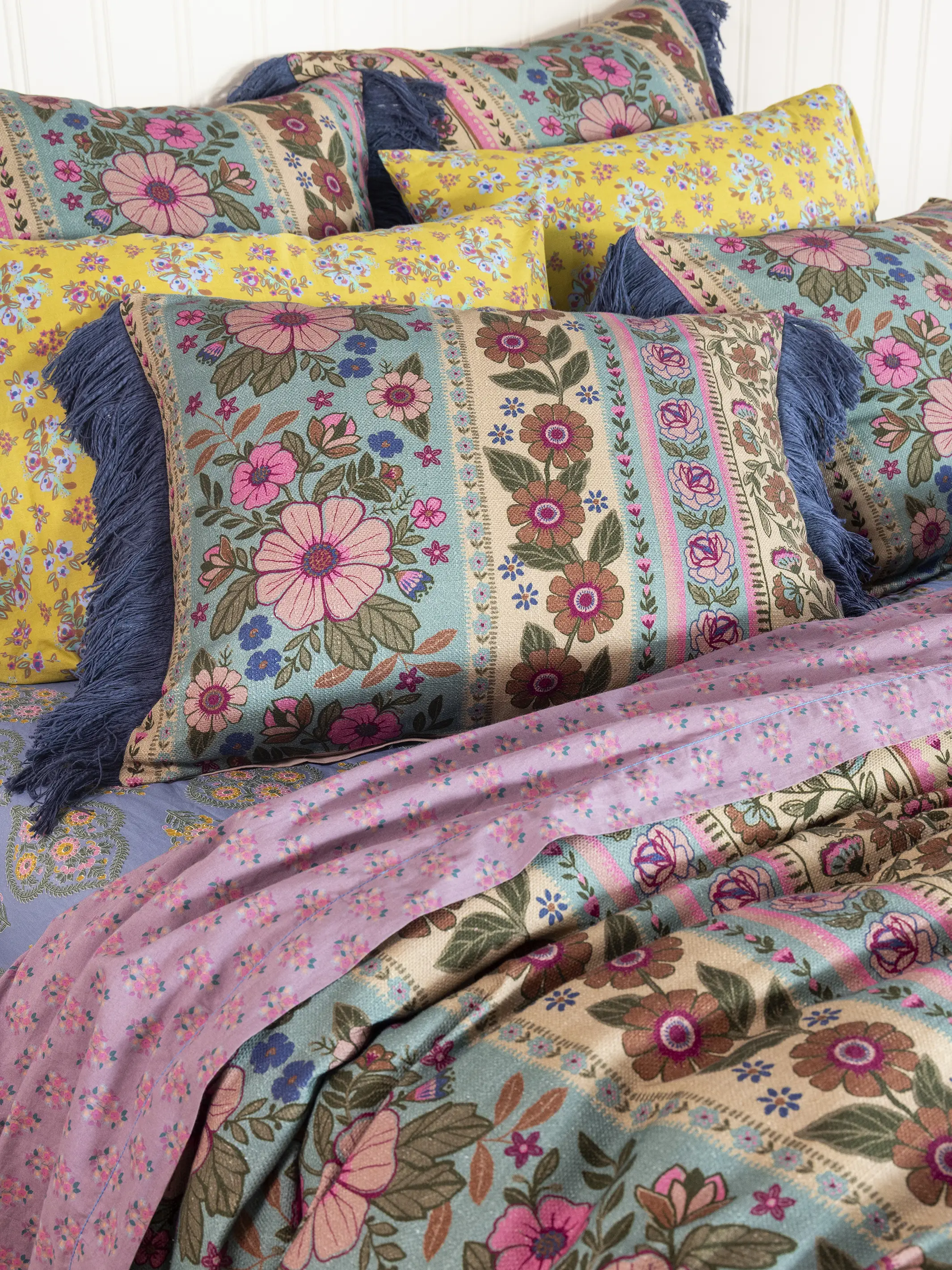 Boho Fringe Euro Sham - Florence Border - Image 2