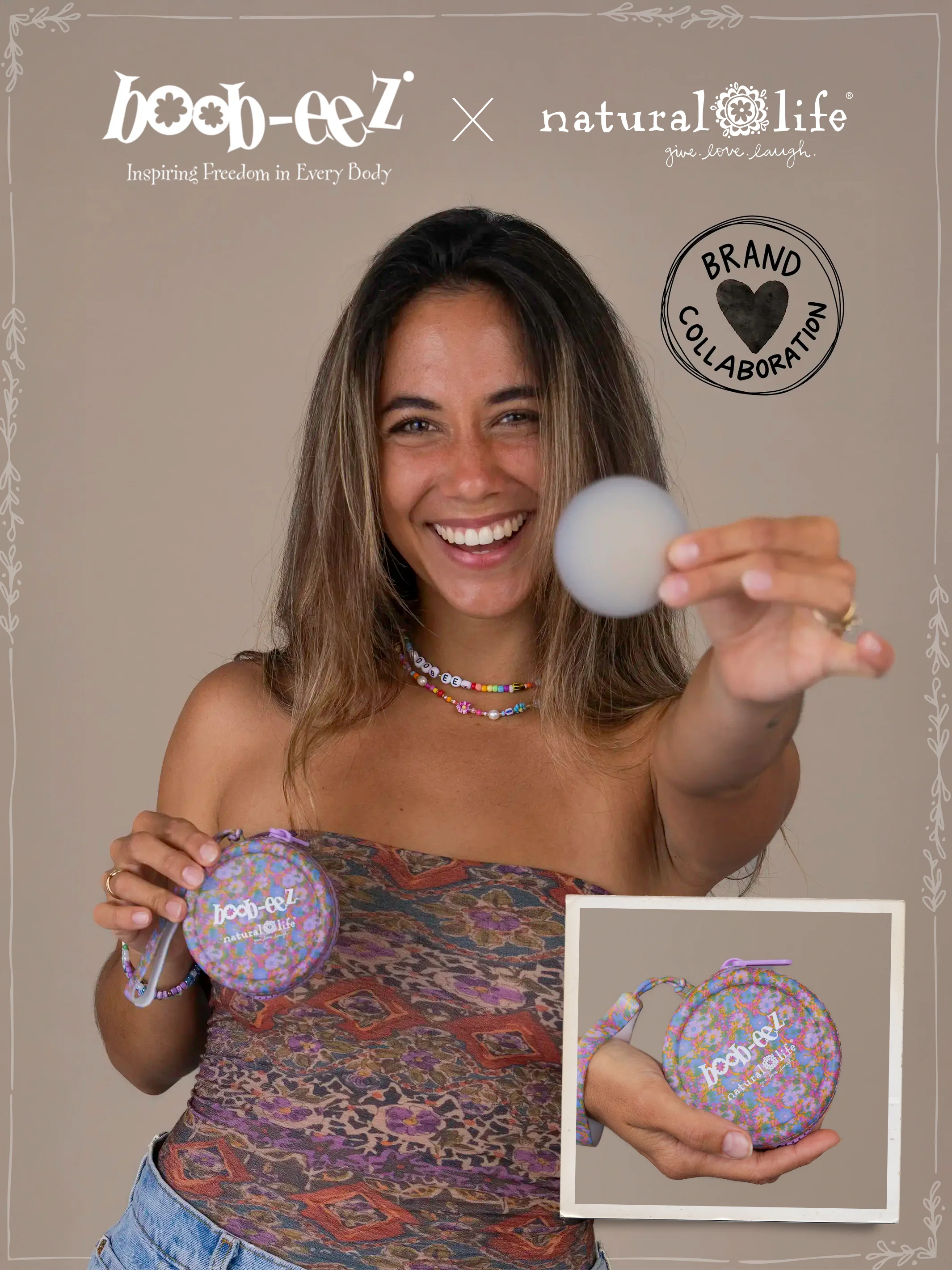 Boob-eez® x Natural Life Deluxe Duo Nipple Cover - Medium - Image 6