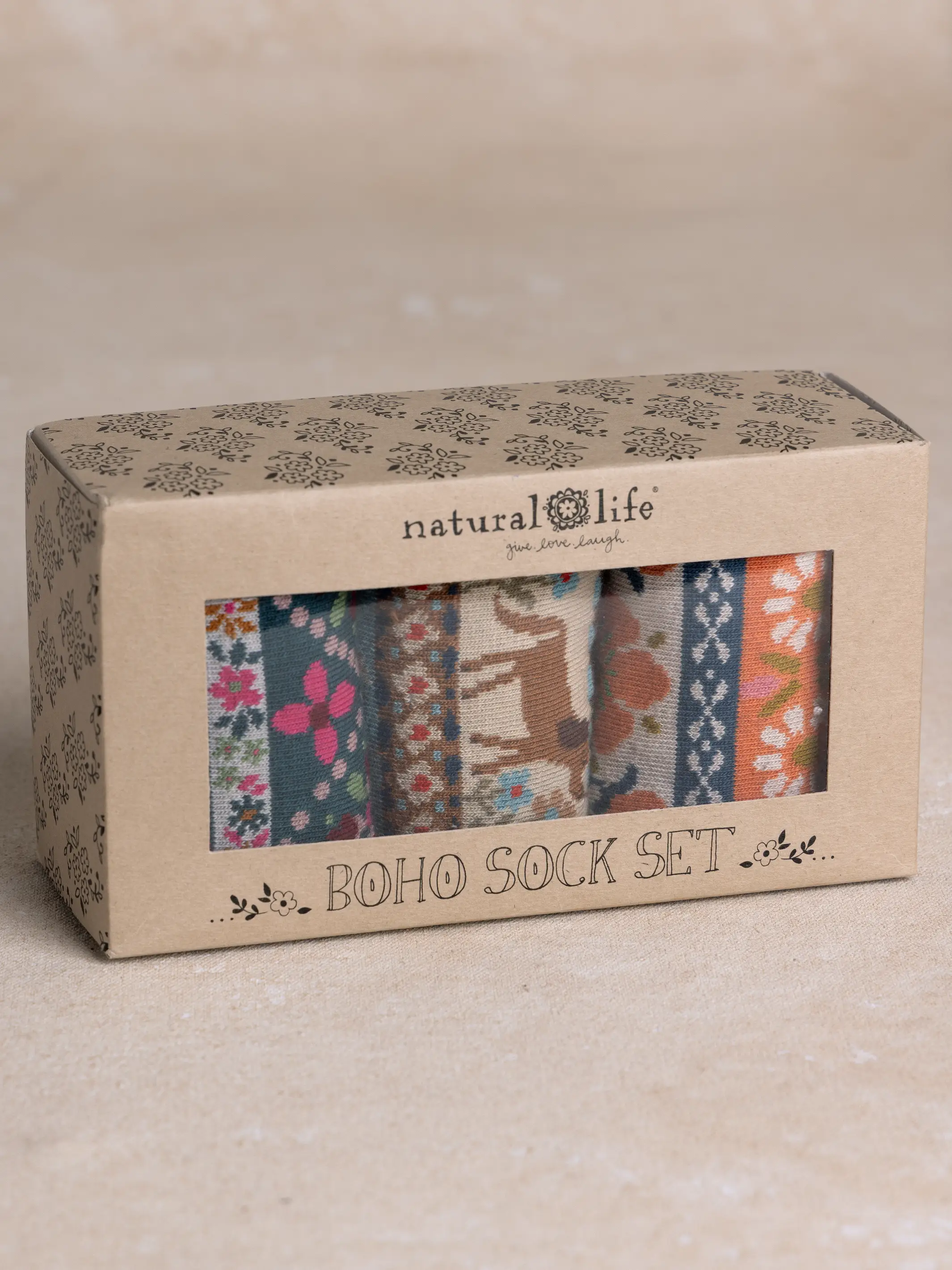 Boxed Boho Sock Set, Set of 3 - Dog - Image 3