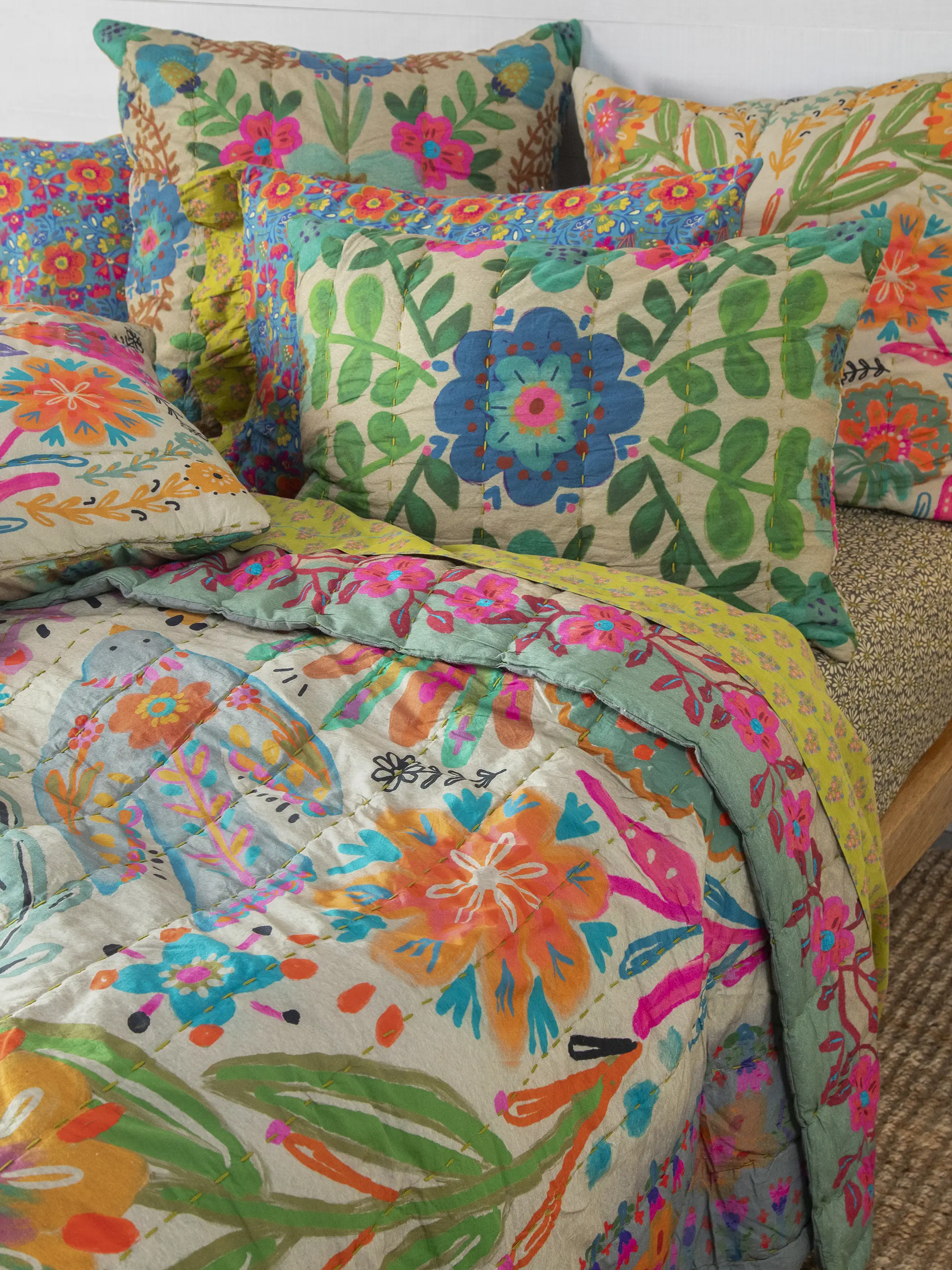 Bungalow Reversible Cotton Euro Sham - Free Spirit - Image 2