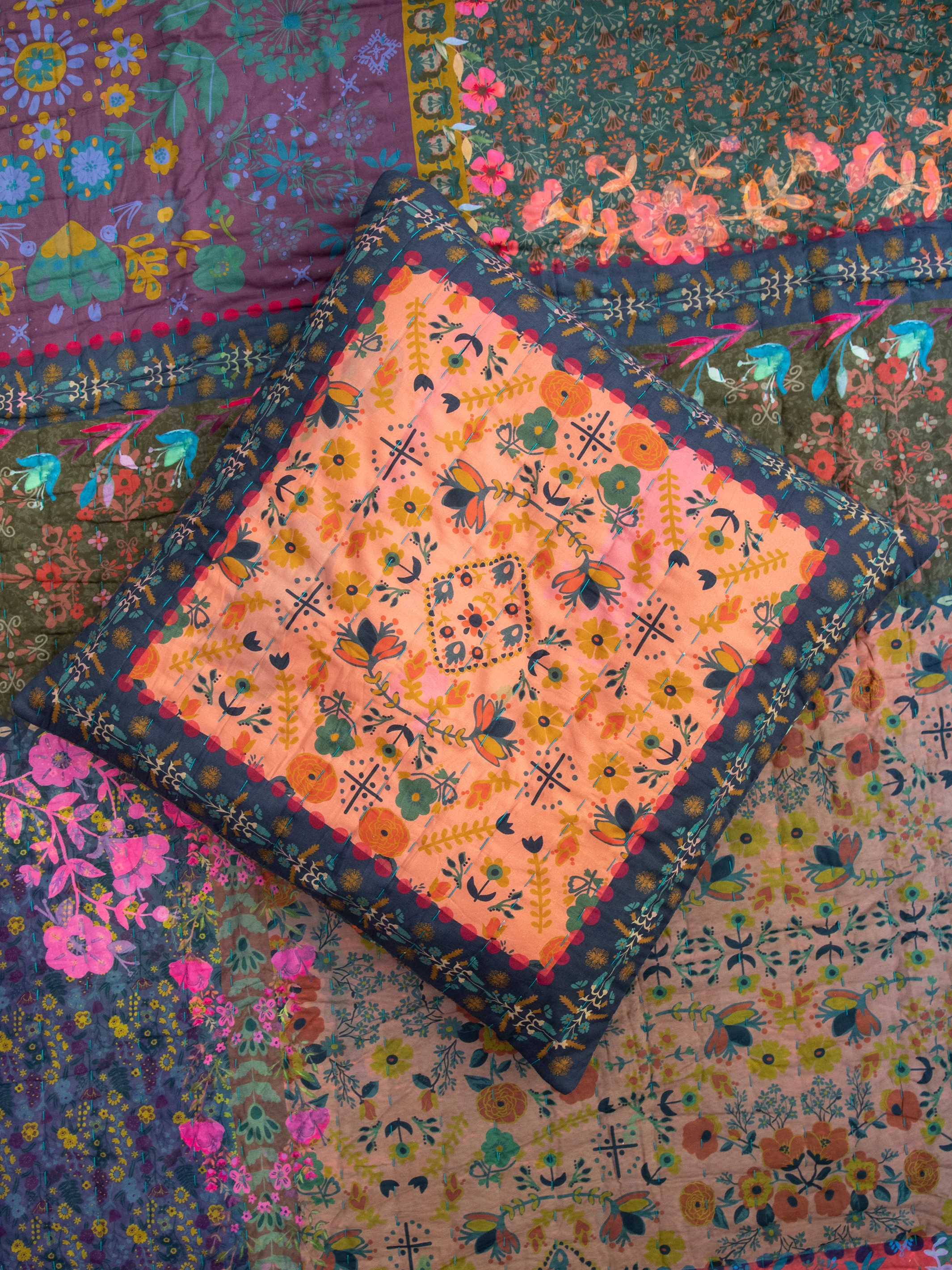 Bungalow Reversible Cotton Euro Sham - Maia - Image 3