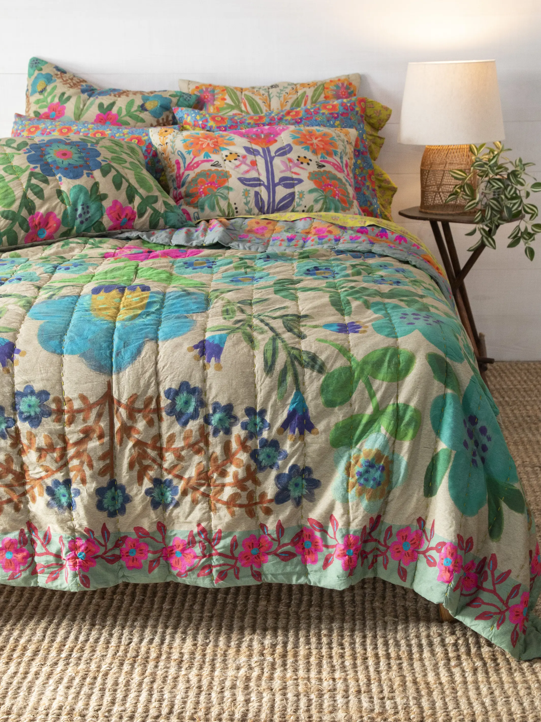 Bungalow Reversible Cotton Shams, Set of 2 - Free Spirit - Image 3