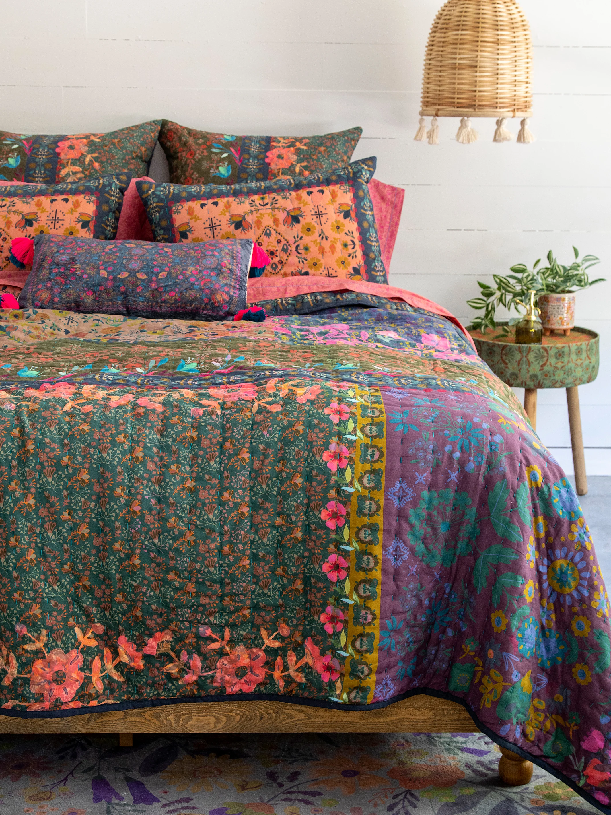 Bungalow Reversible Cotton Shams, Set of 2 - Maia - Image 4