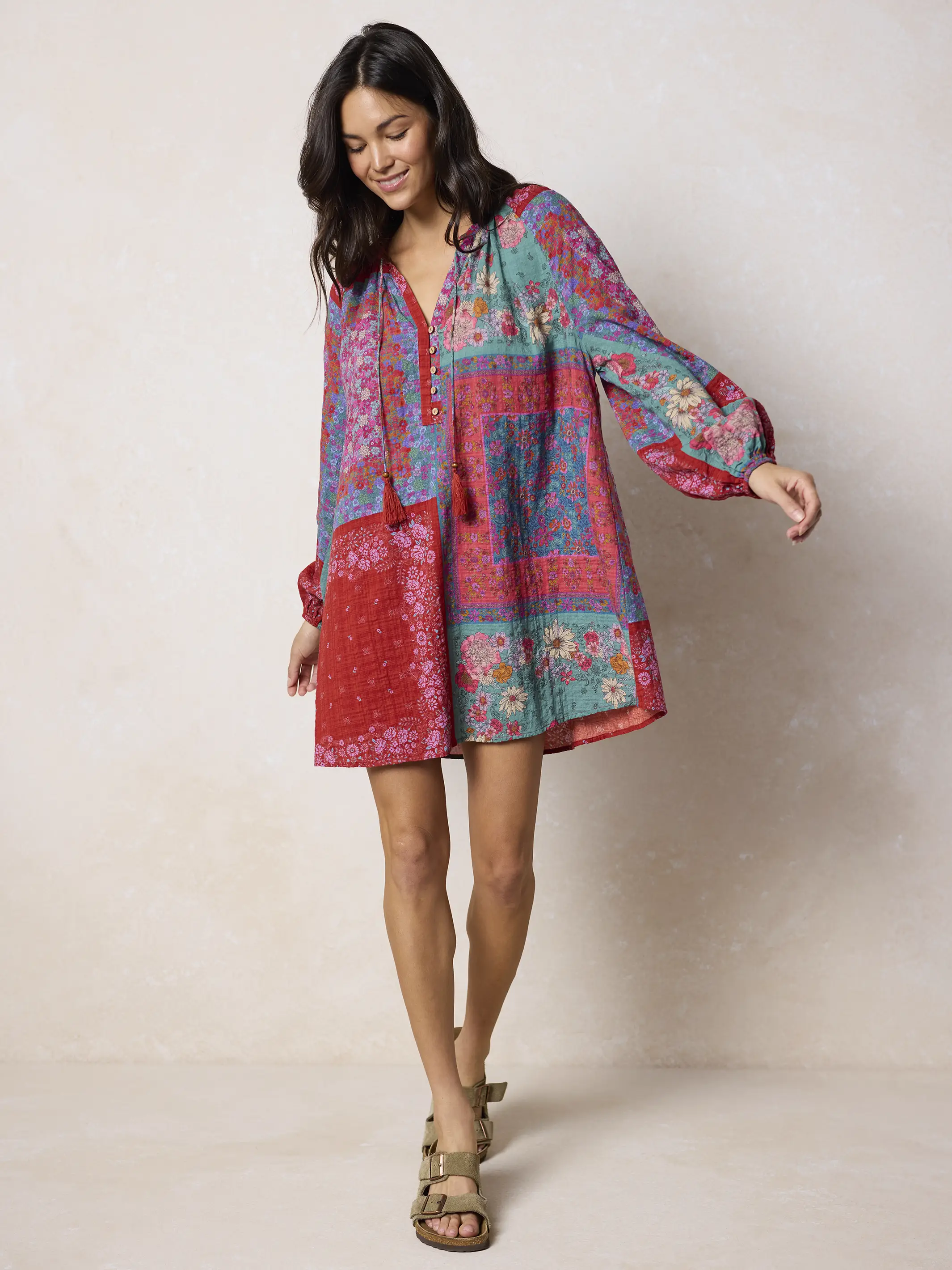 Camille Mini Dress - Jewel Positano Scarf - Image 4