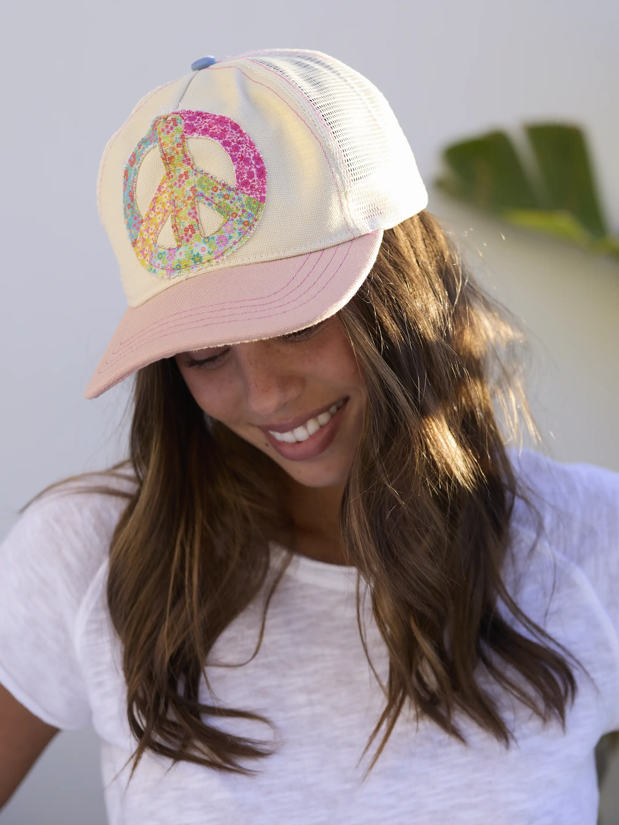 Canvas Trucker Hat - Peace Sign - Image 2