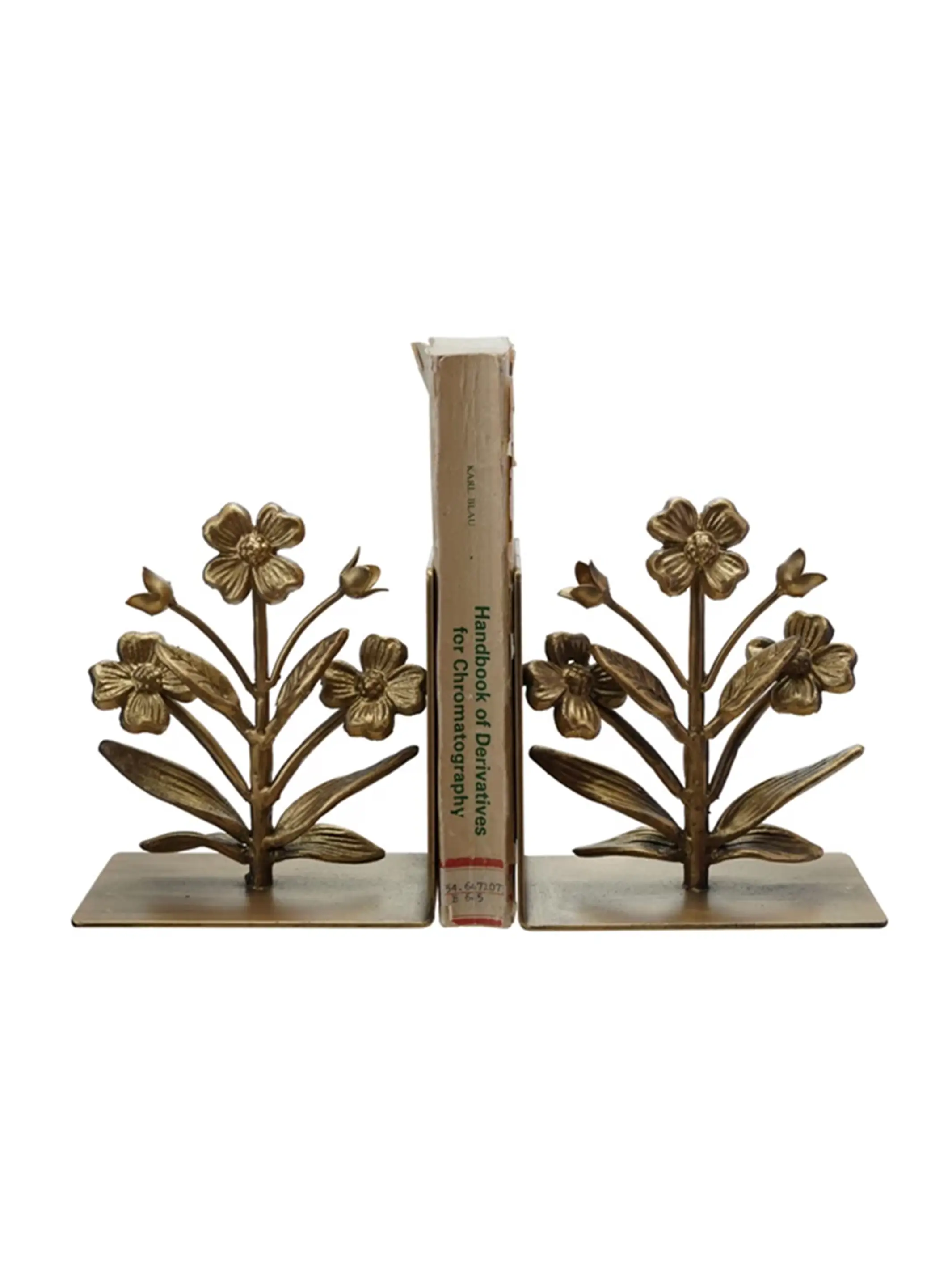 Cast Iron Flower Bookends, Set of 2 - Image 2
