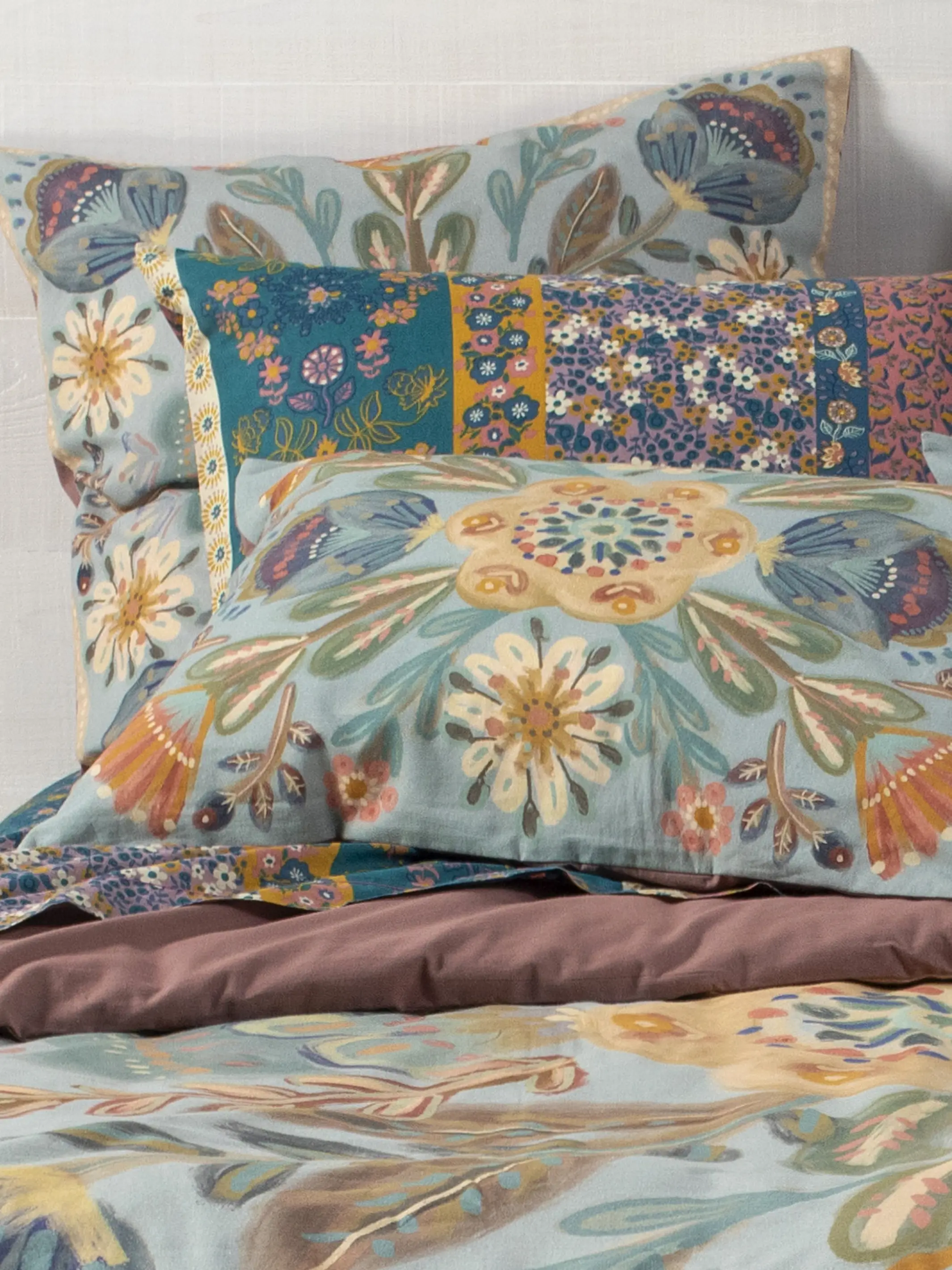 Catalina Cotton Euro Sham - Blue Mandala - Image 3
