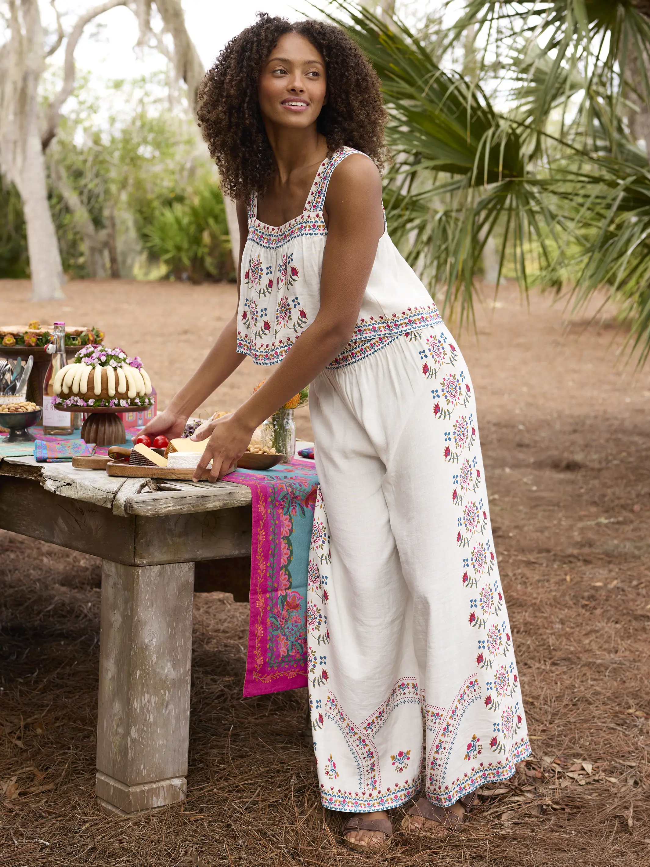 Cece Wide Leg Pants - Ivory - Image 4