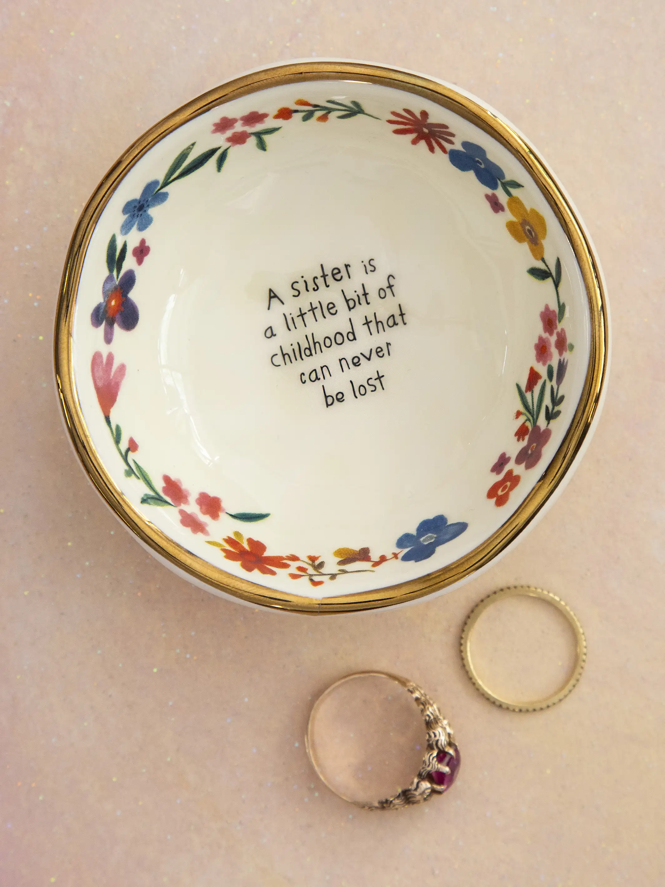 Ceramic Giving Trinket Bowl - Sister Childhood - Image 2