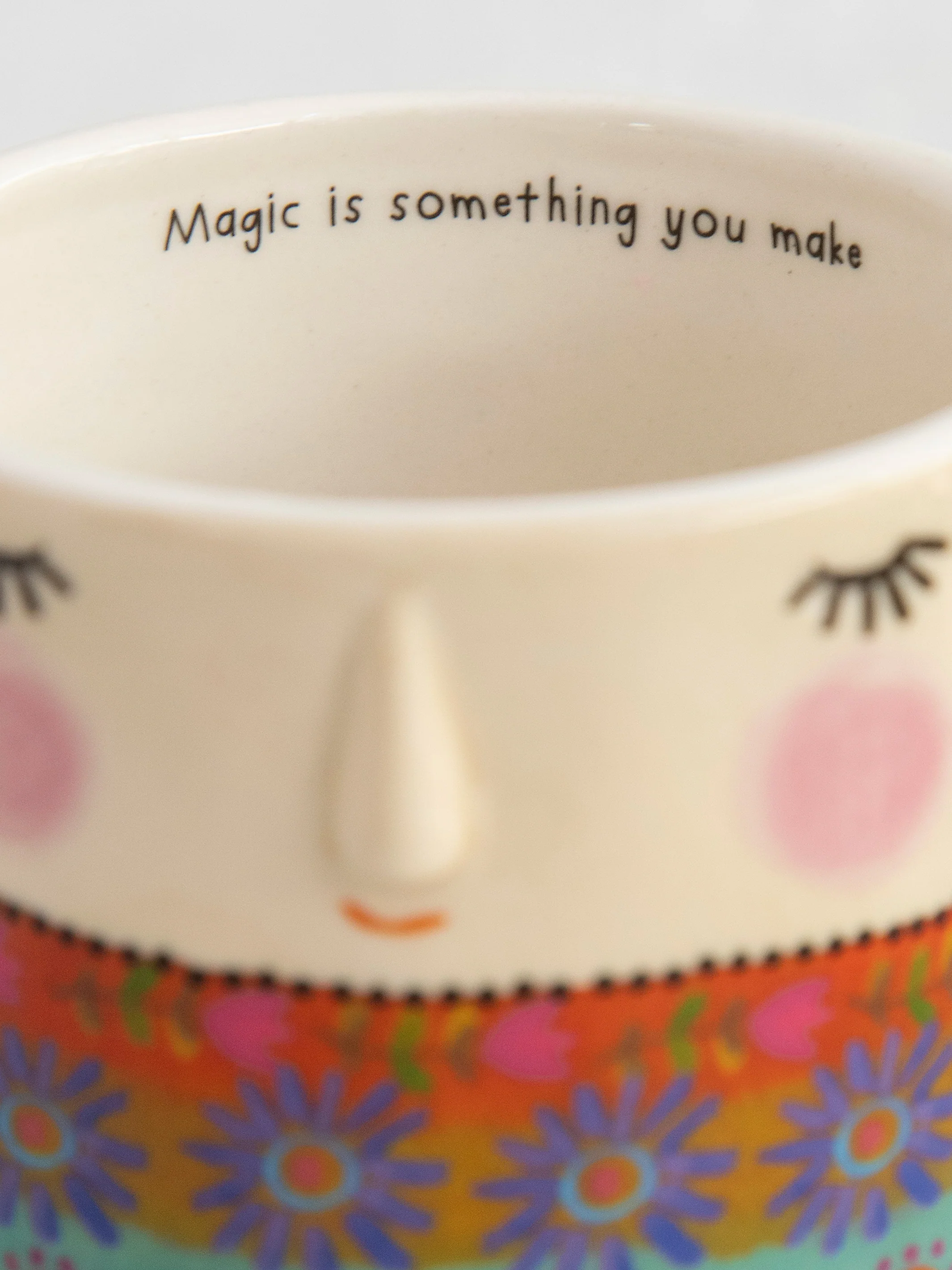 Ceramic Painter's Cup - Folk Lady - Image 3