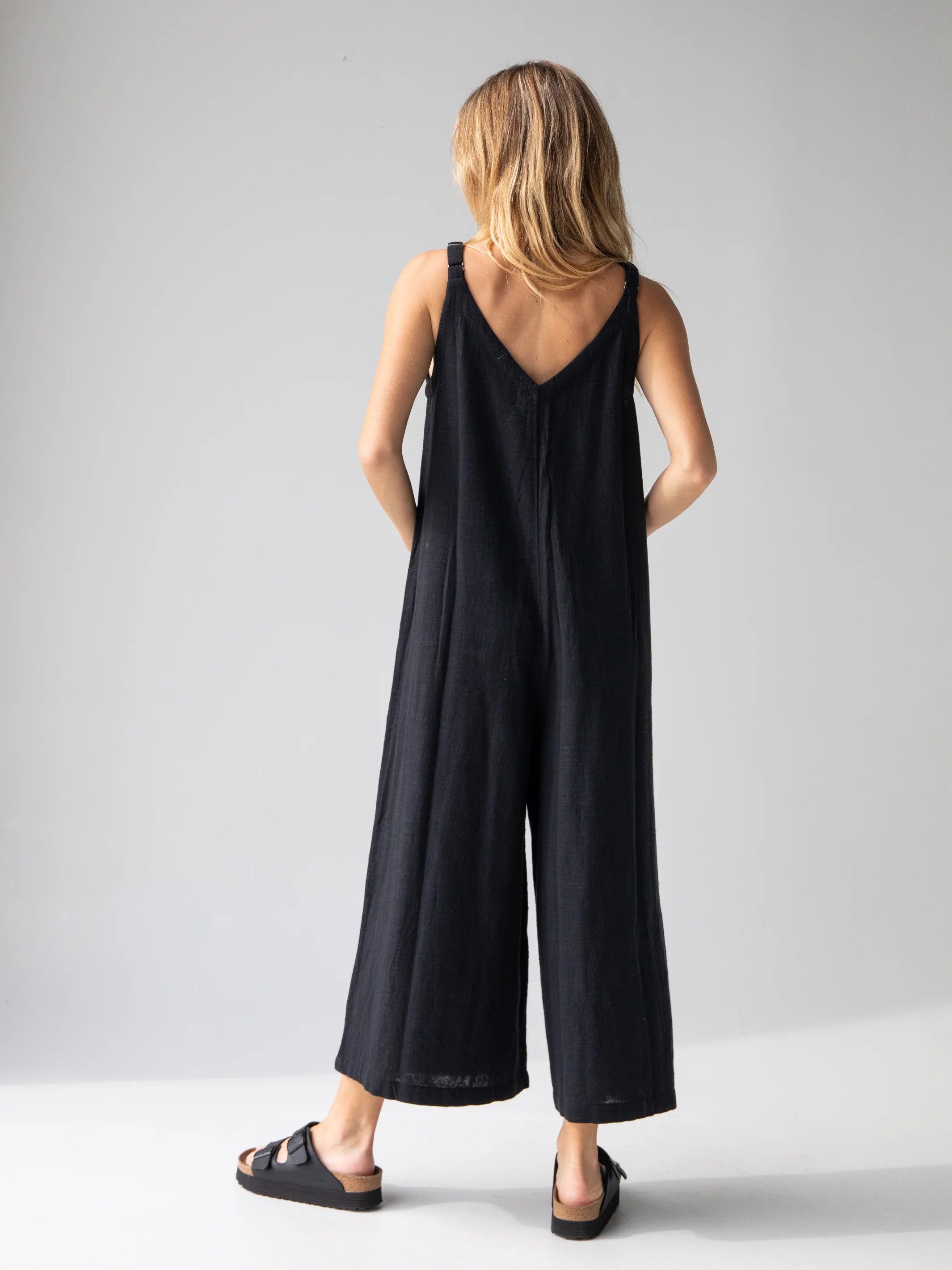 Chelsea Jumpsuit - Black Cotton - Image 3