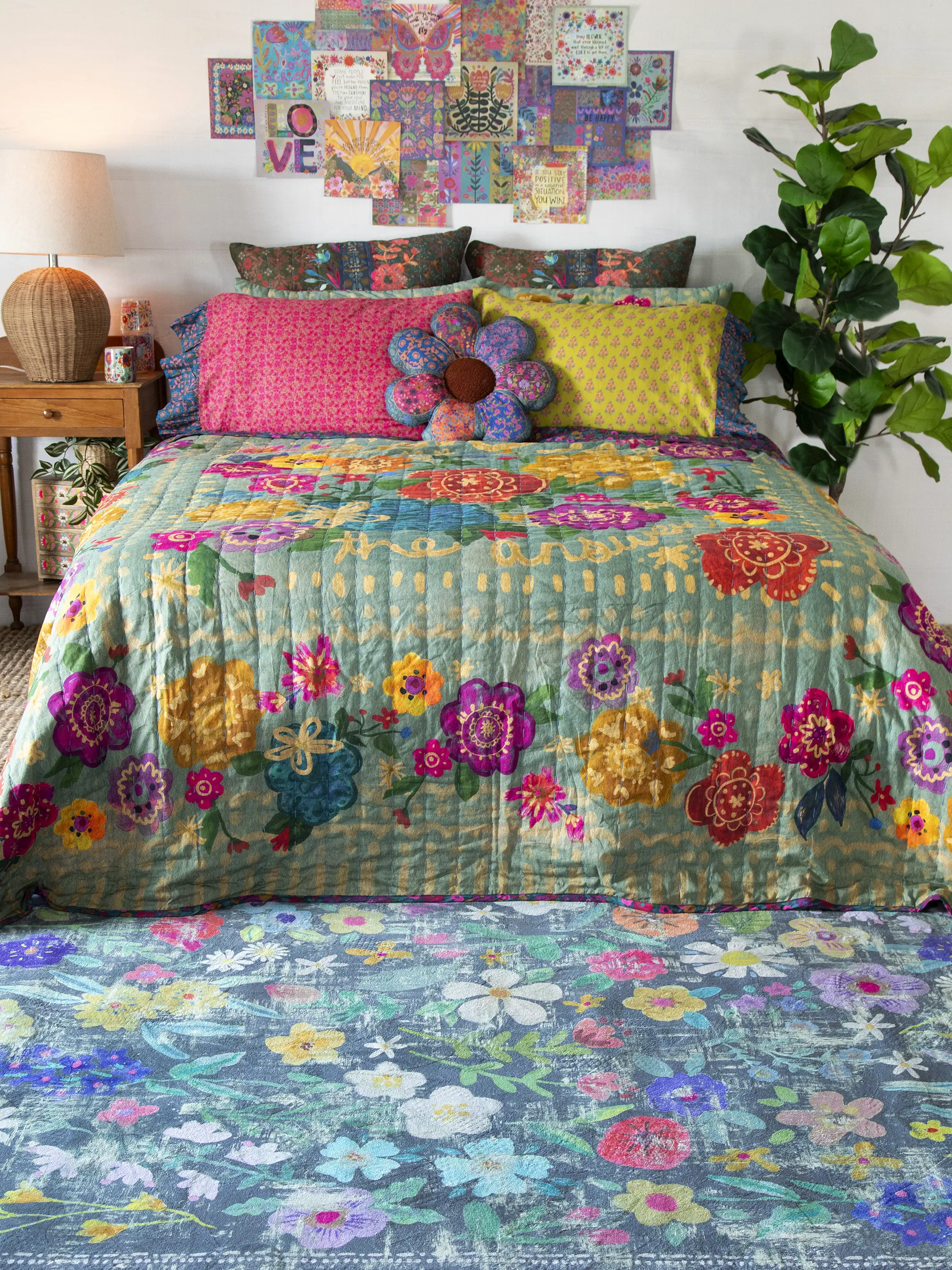 Chenille Rug, 5' x 7' - Wildflower - Image 3