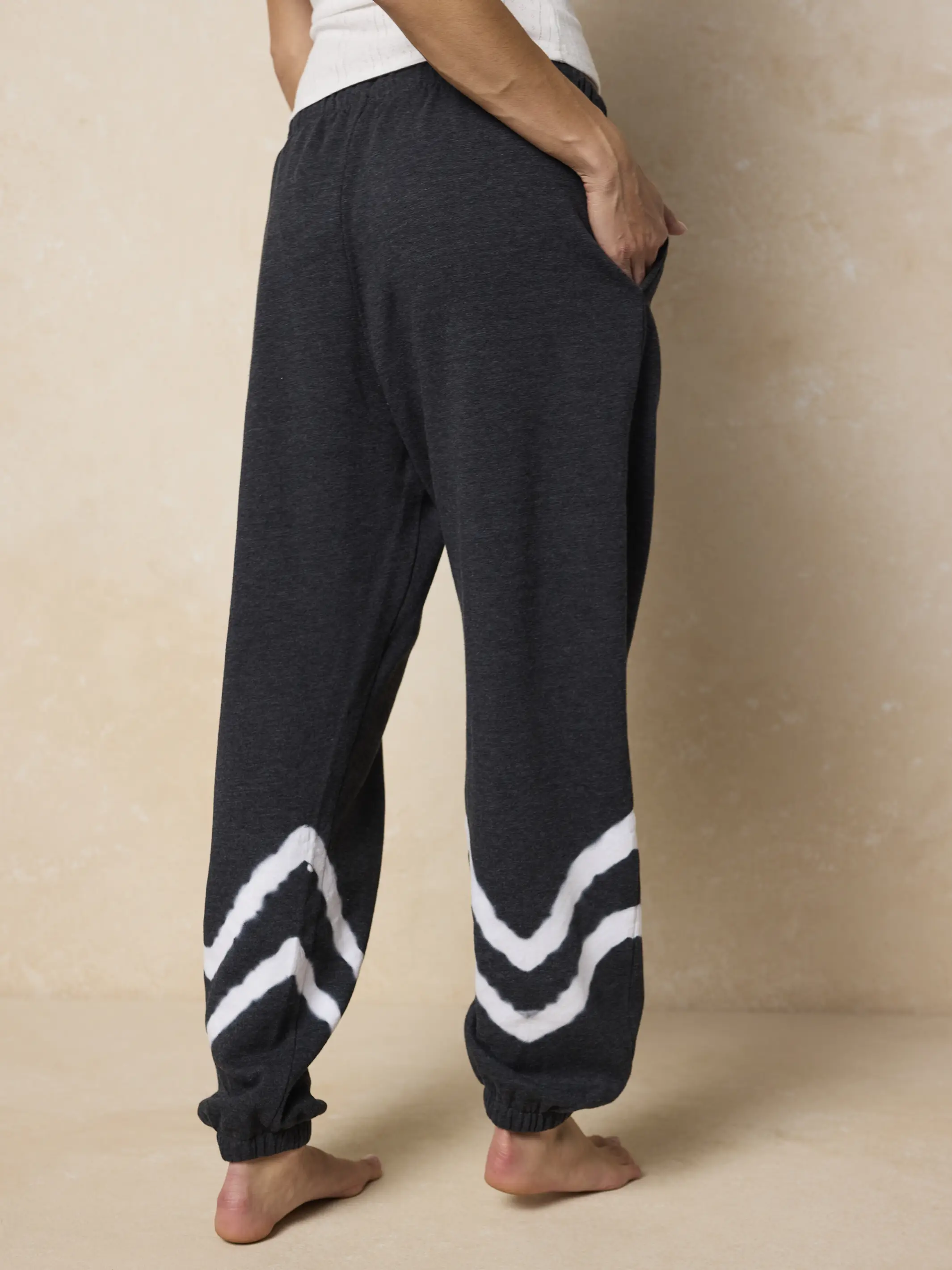 Comfy Jogger Pants - Charcoal Chevron - Image 3