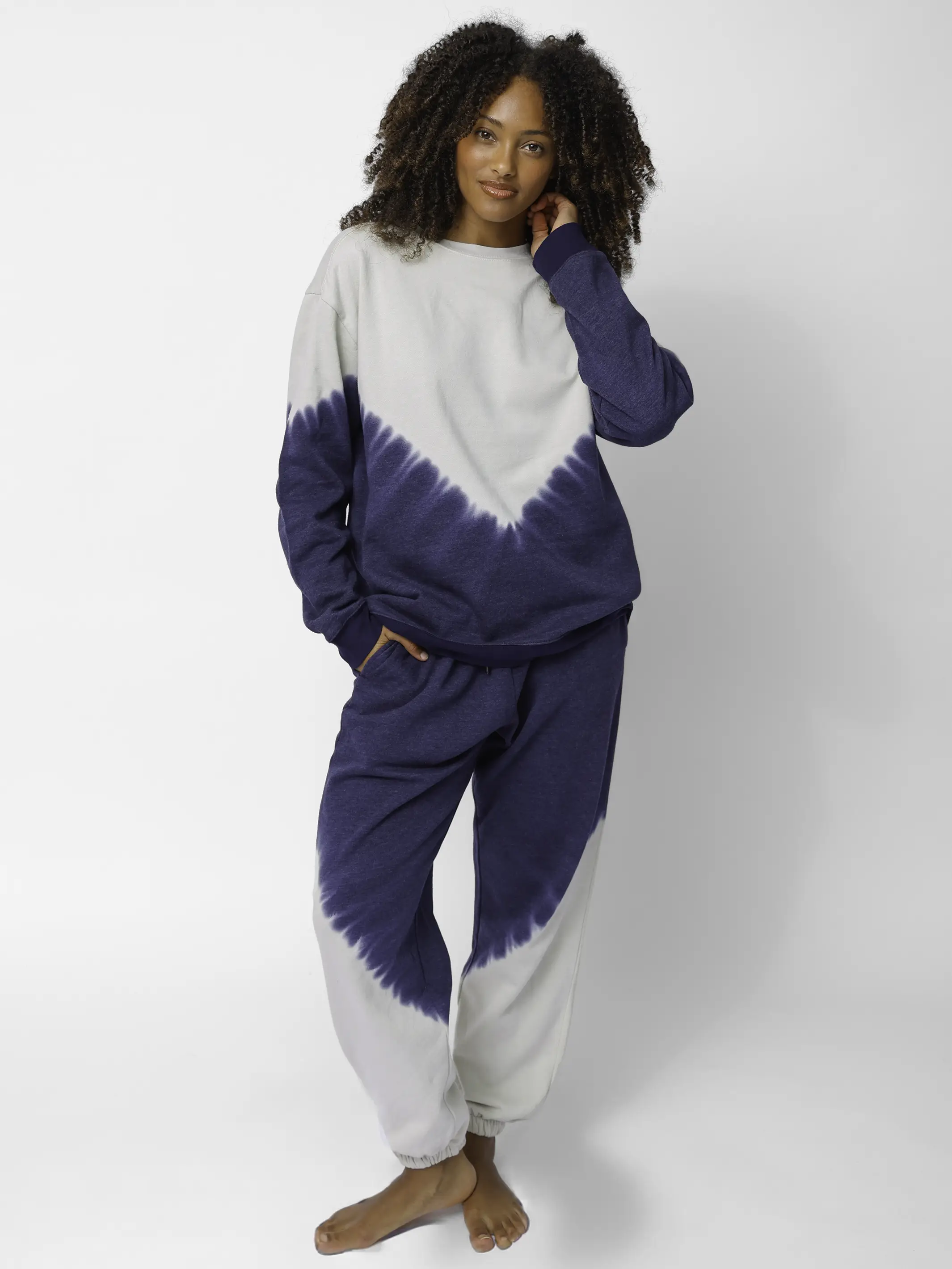 Comfy Jogger Pants - Navy Ombre - Image 2