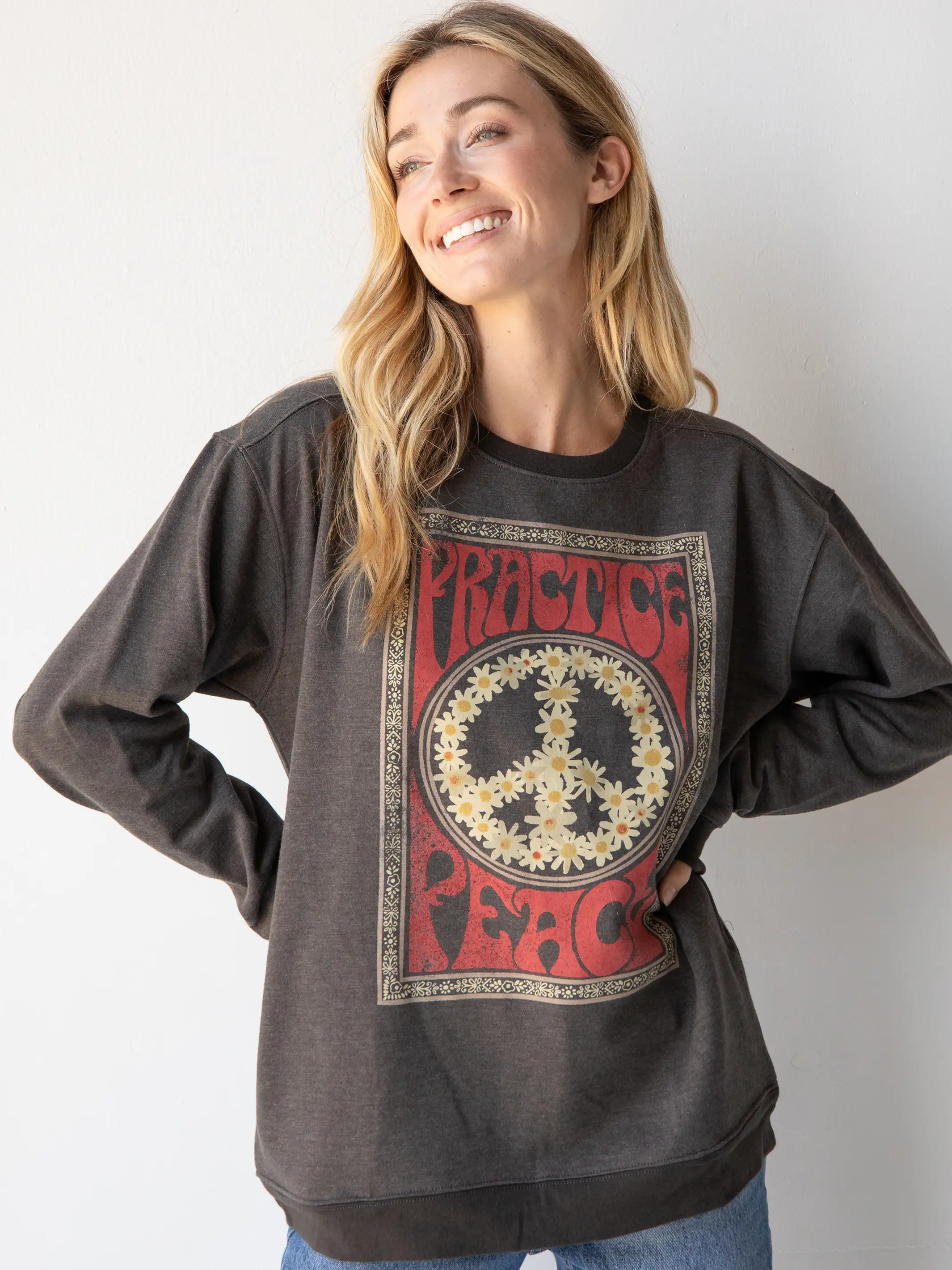 Comfy Pocket Sweatshirt - Practice Peace - Image 2