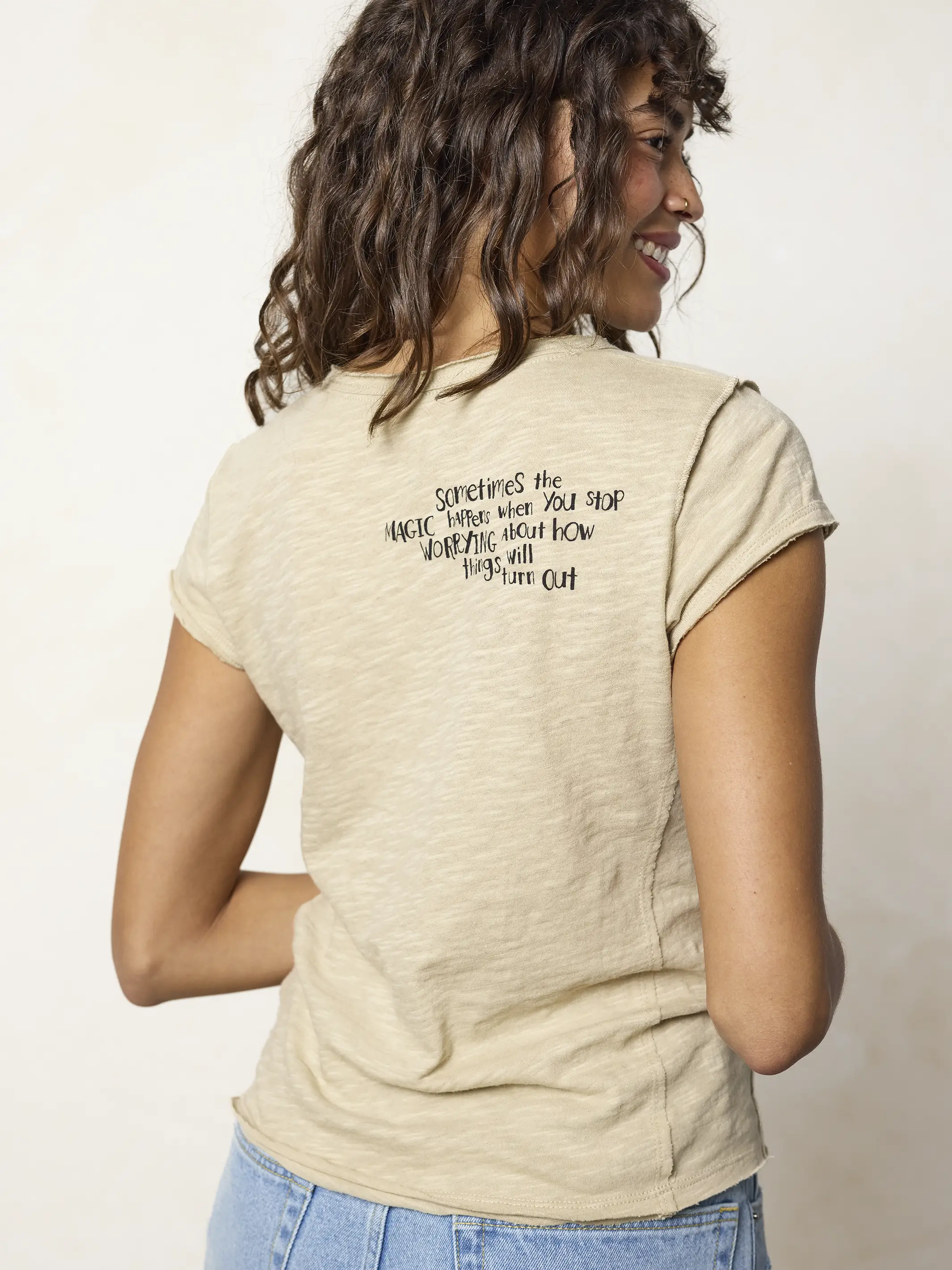 Cotton Coffee Shop Tee - Magic Happens - Image 6