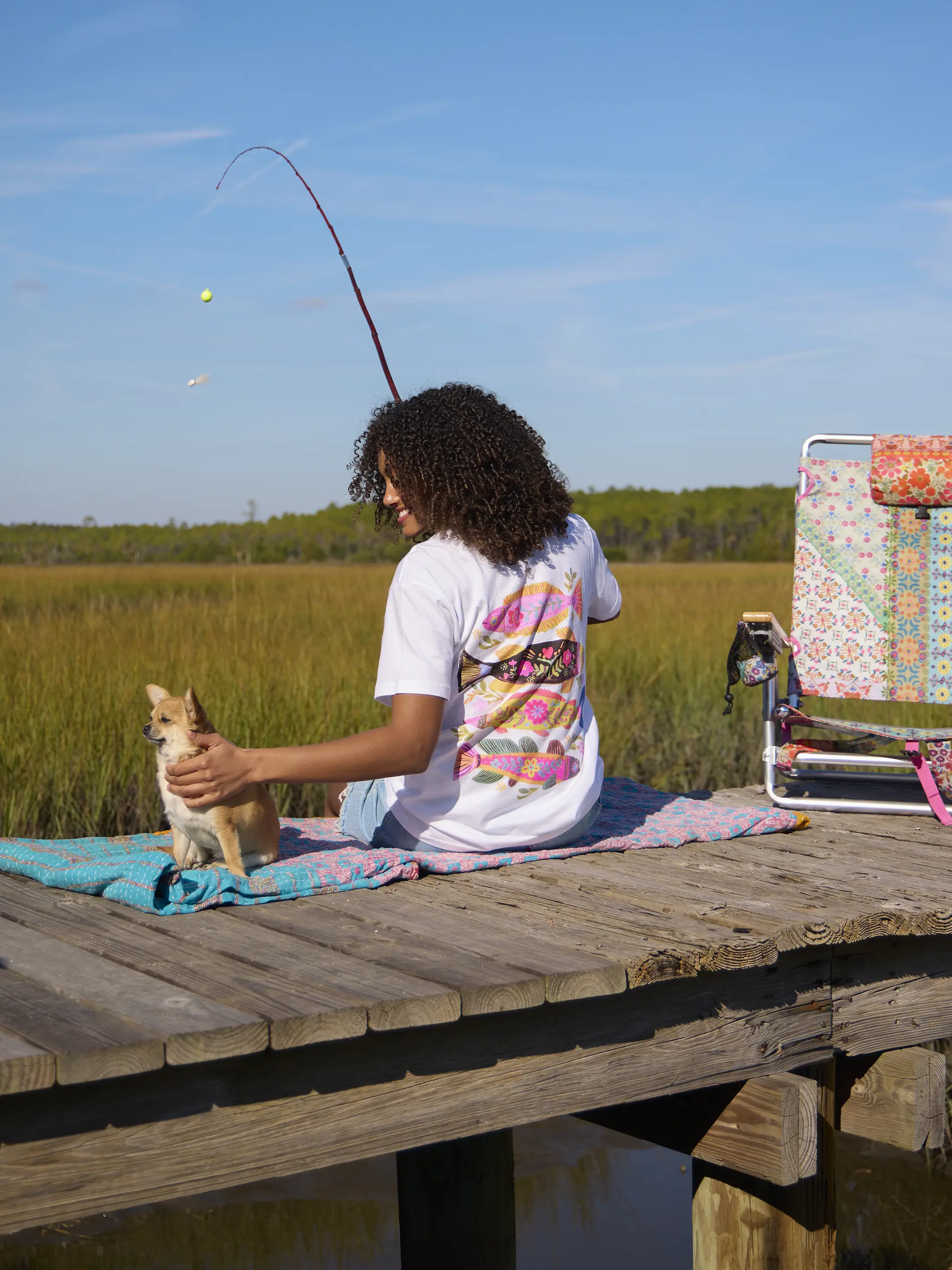 Cotton Comfy Tee Shirt - Fish - Image 4
