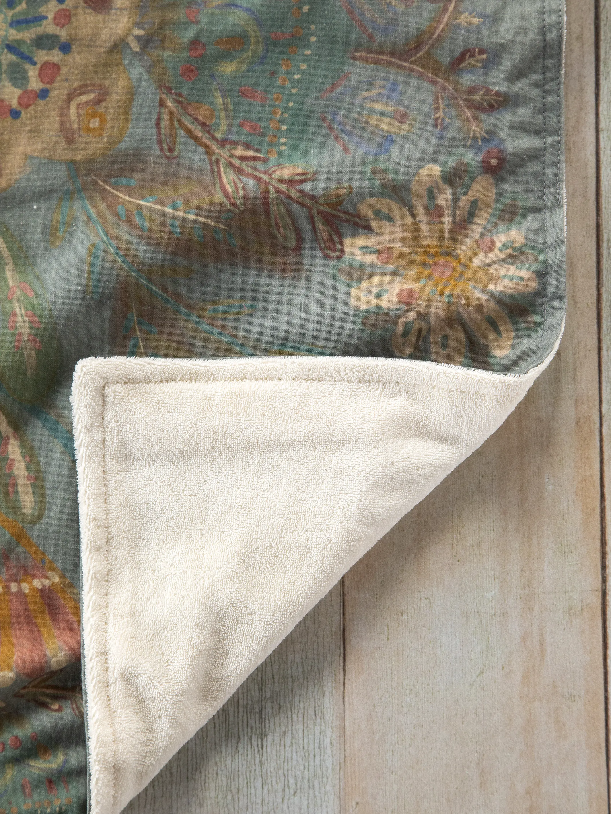 Cotton Dish Towel - Folk Flower - Image 2