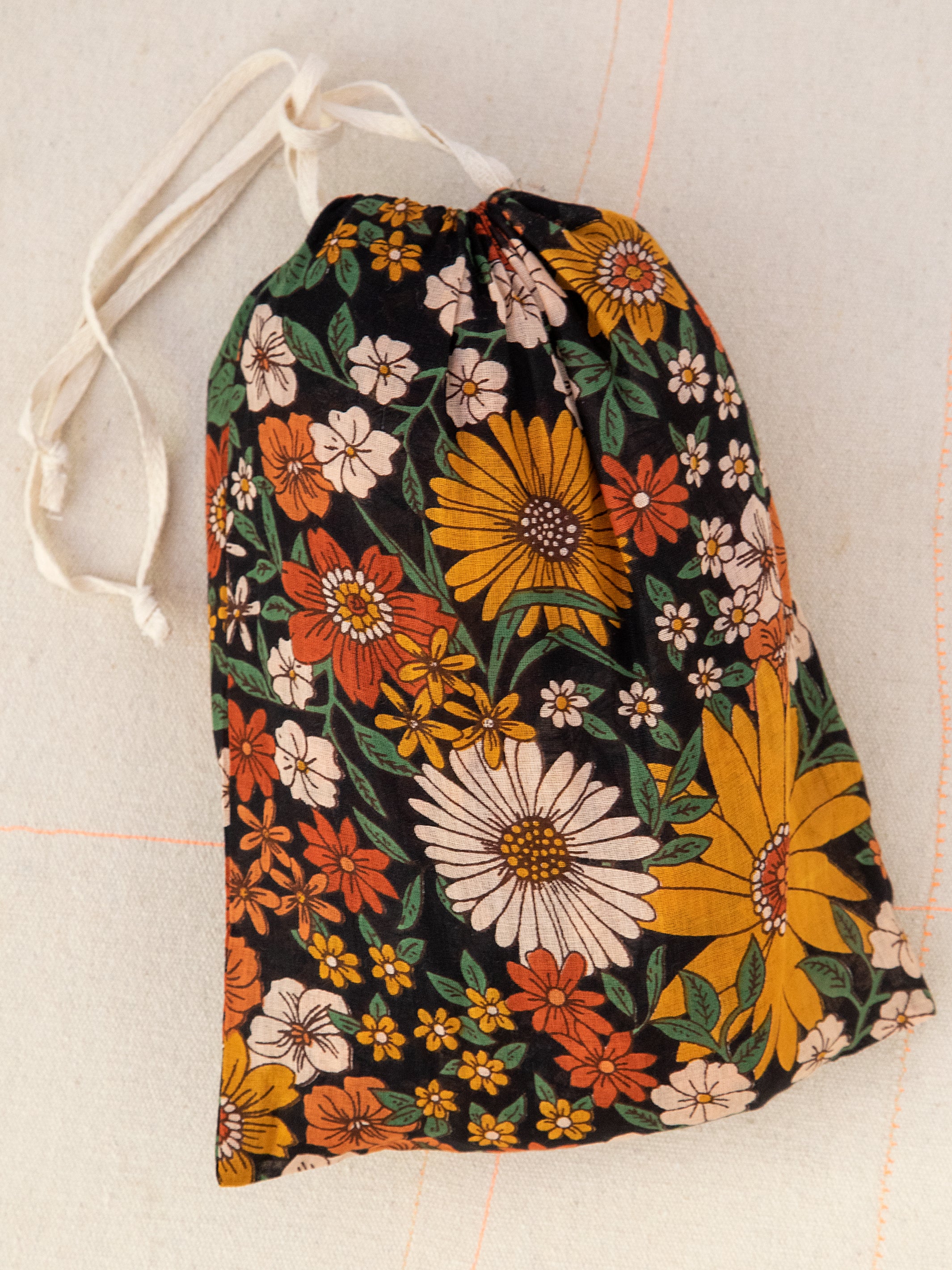 Cotton Tunic-In-A-Bag - Orange Floral - Image 2