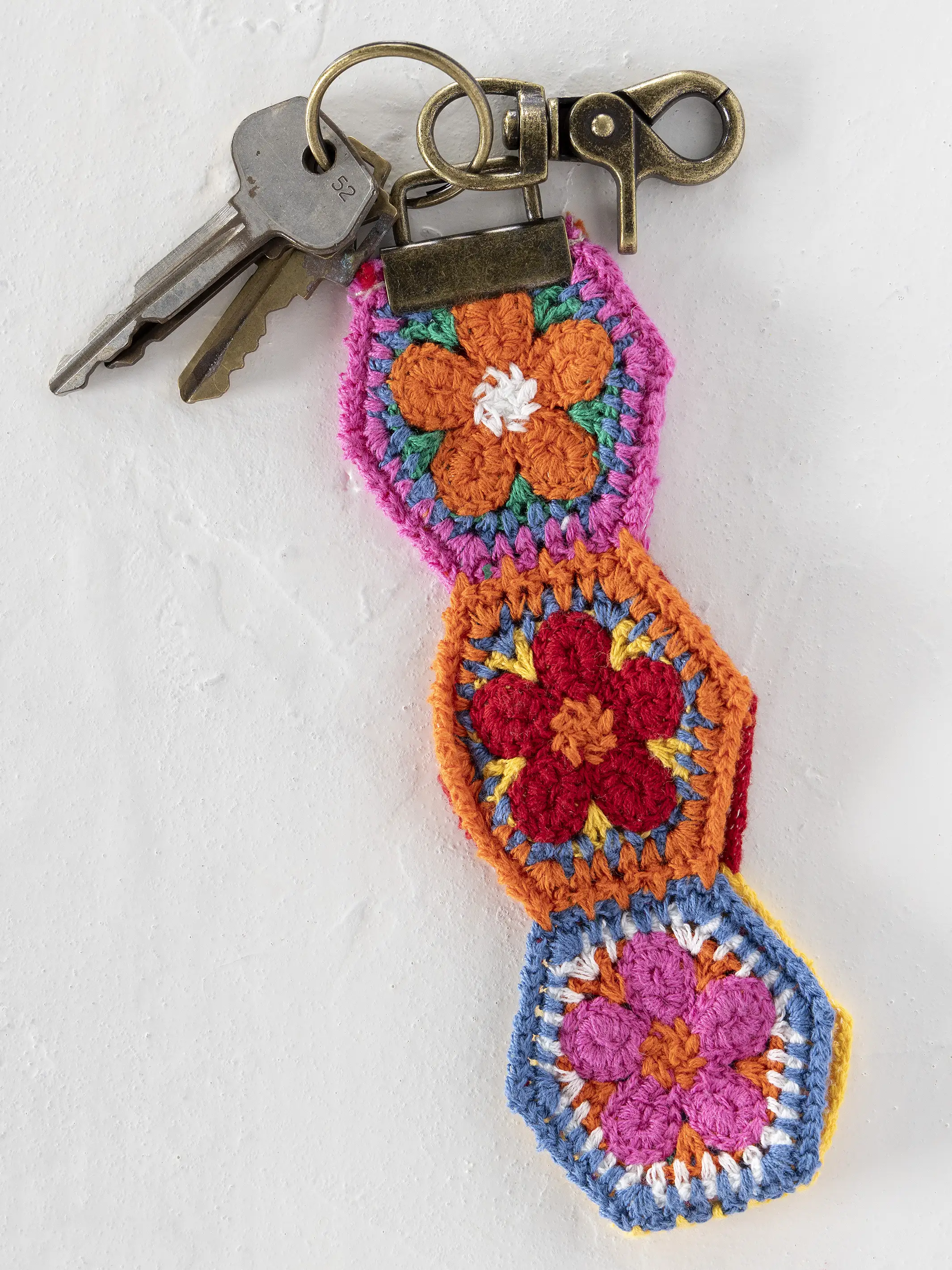 Crochet Key Fob - Orange - Image 3