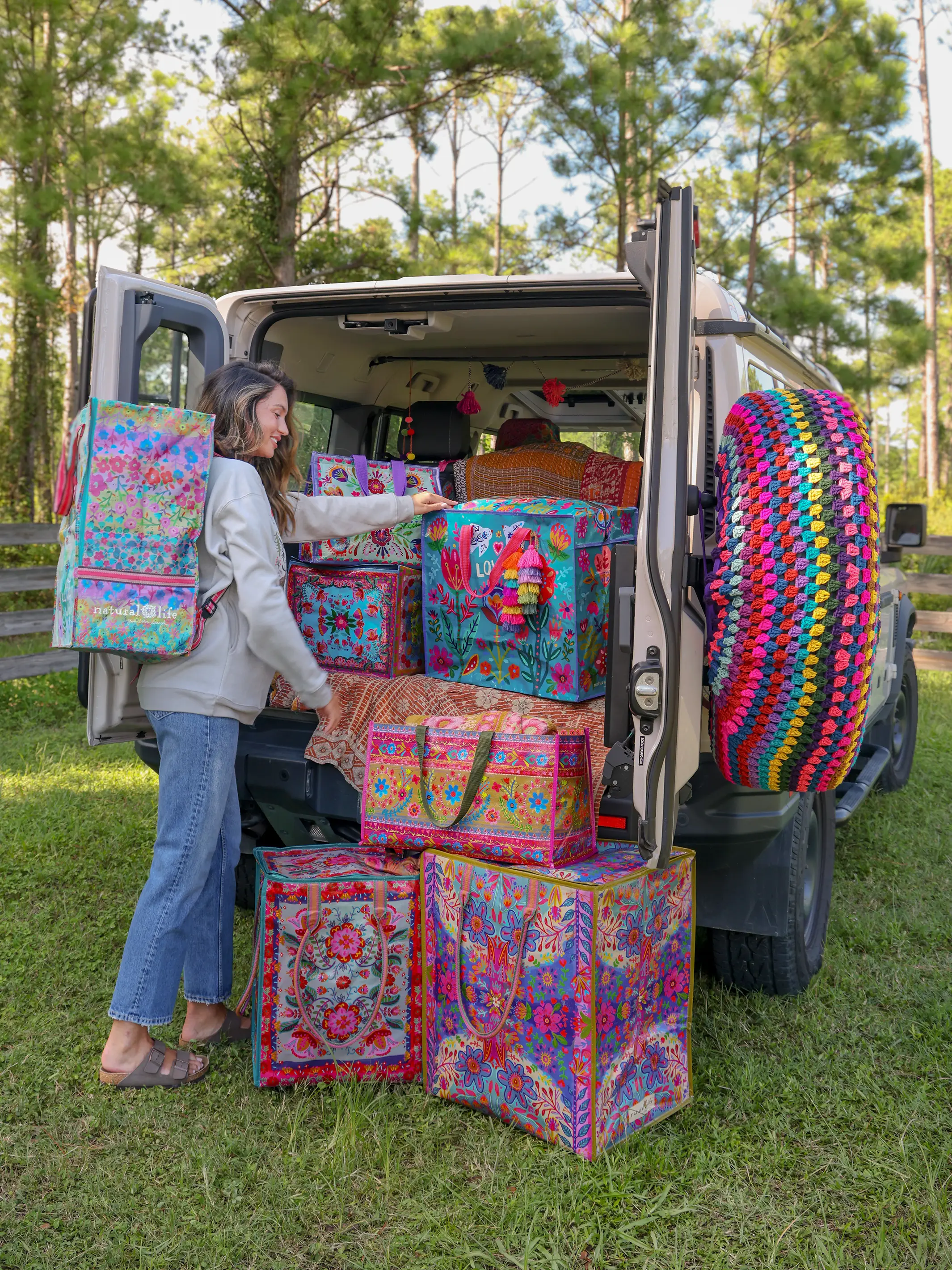 Crochet Tire Cover - Rainbow - Image 3