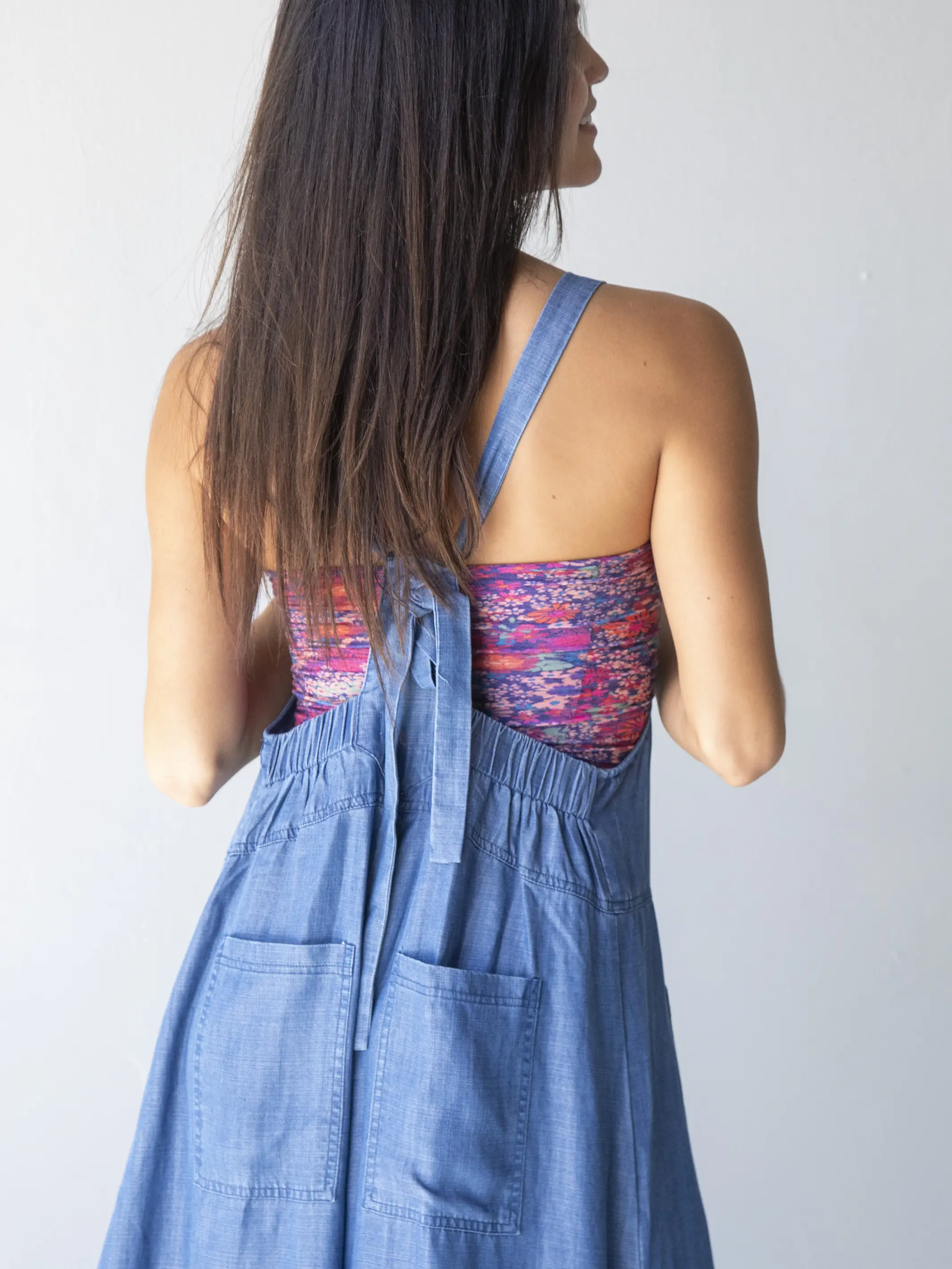 Dakota Tie Overall - Chambray - Image 5