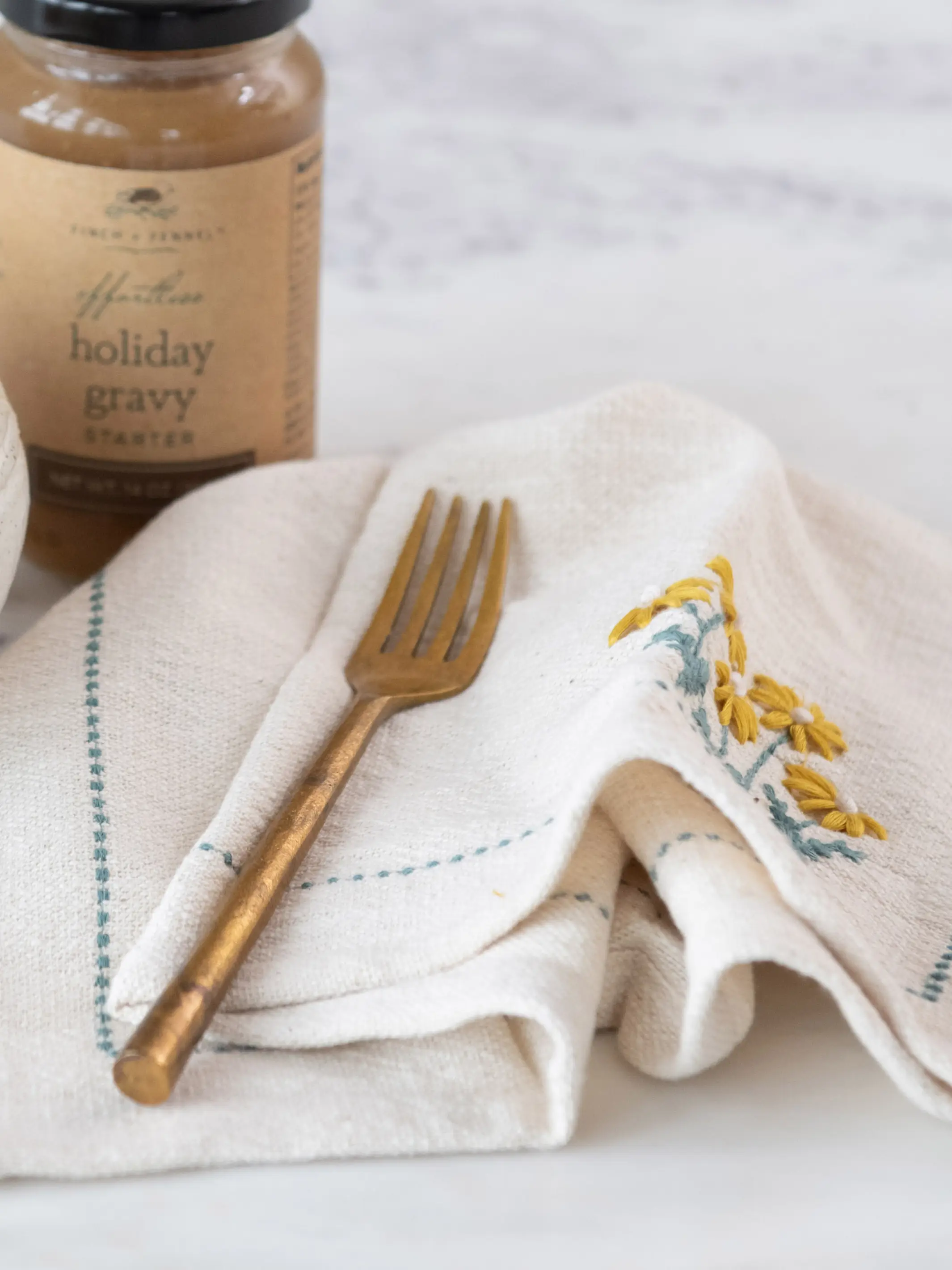 Embroidered Cotton Napkins, Set of 4 - Image 2