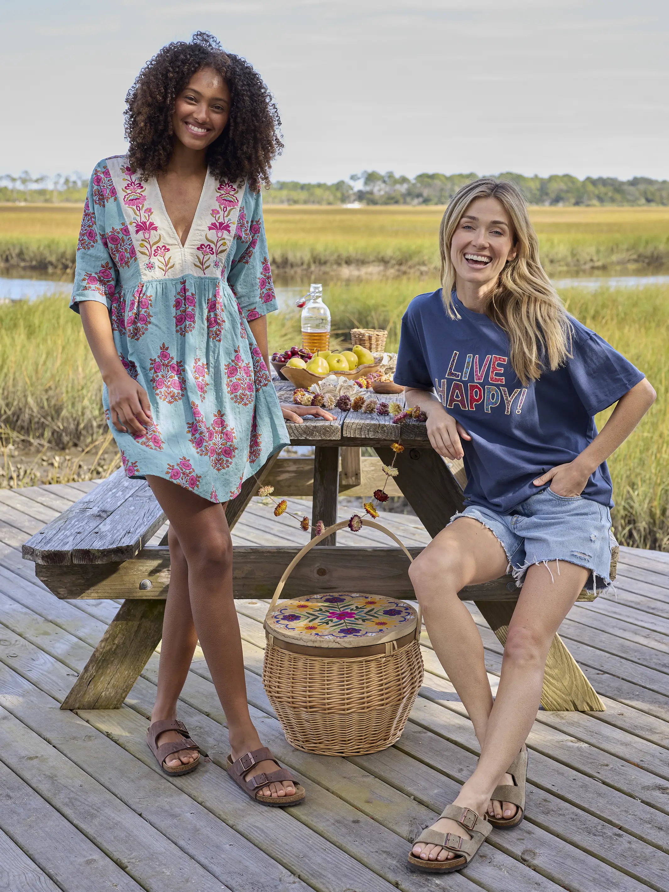 Embroidered Stella V-Neck Mini Dress - Wildflower Medallion Teal - Image 4