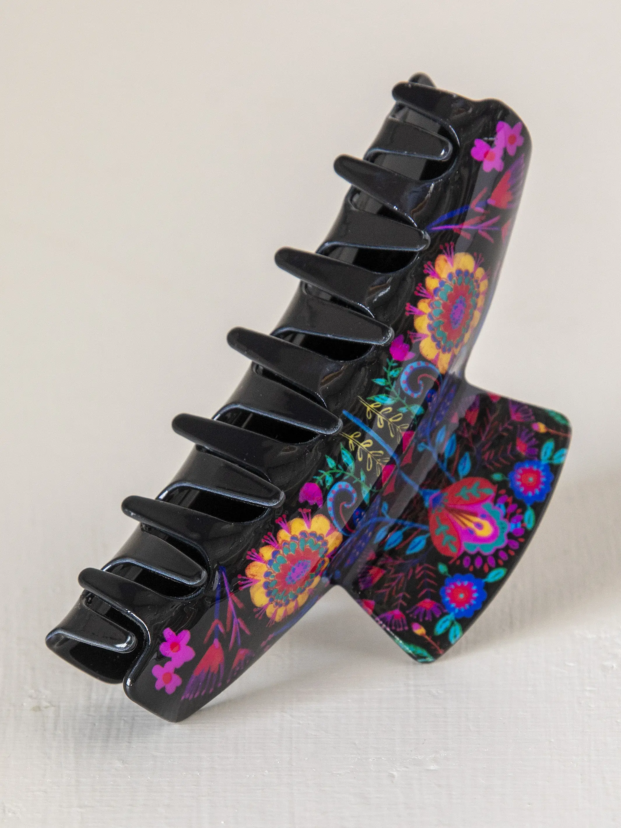 Everyday Hair Claw - Black Folk Flower - Image 2