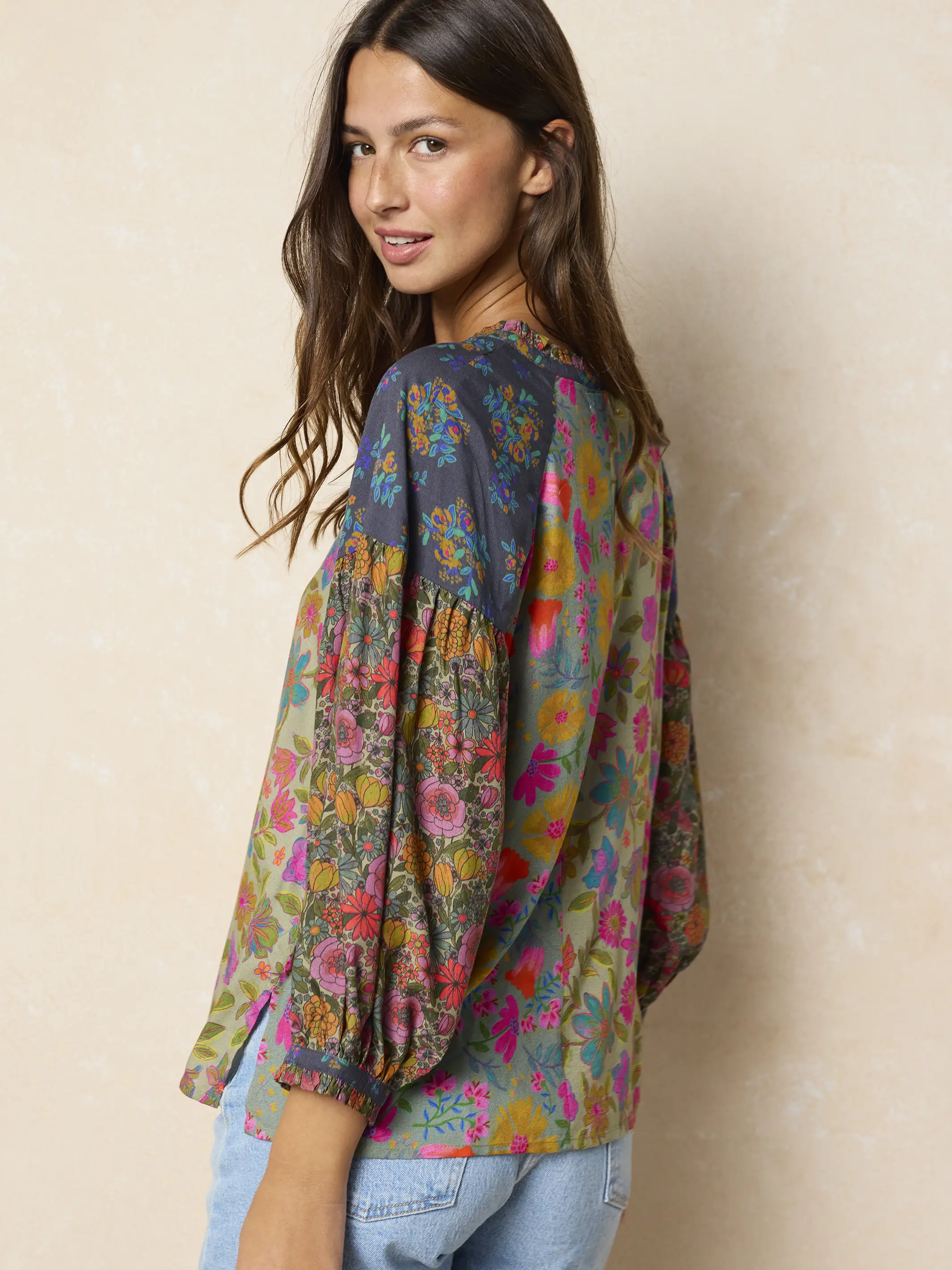 Fallon Top - Drawn Garden Multi - Image 2