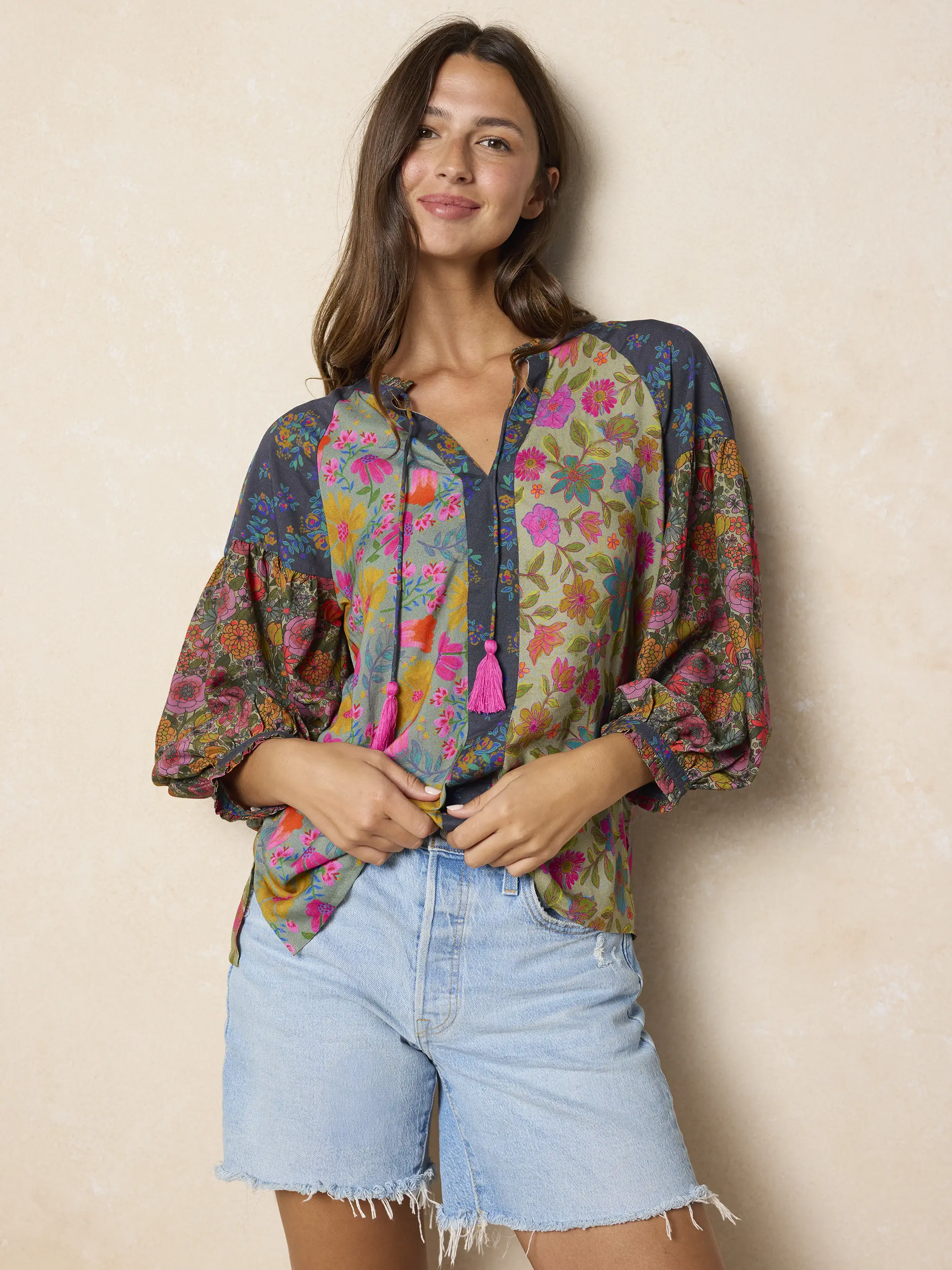 Fallon Top - Drawn Garden Multi - Image 4