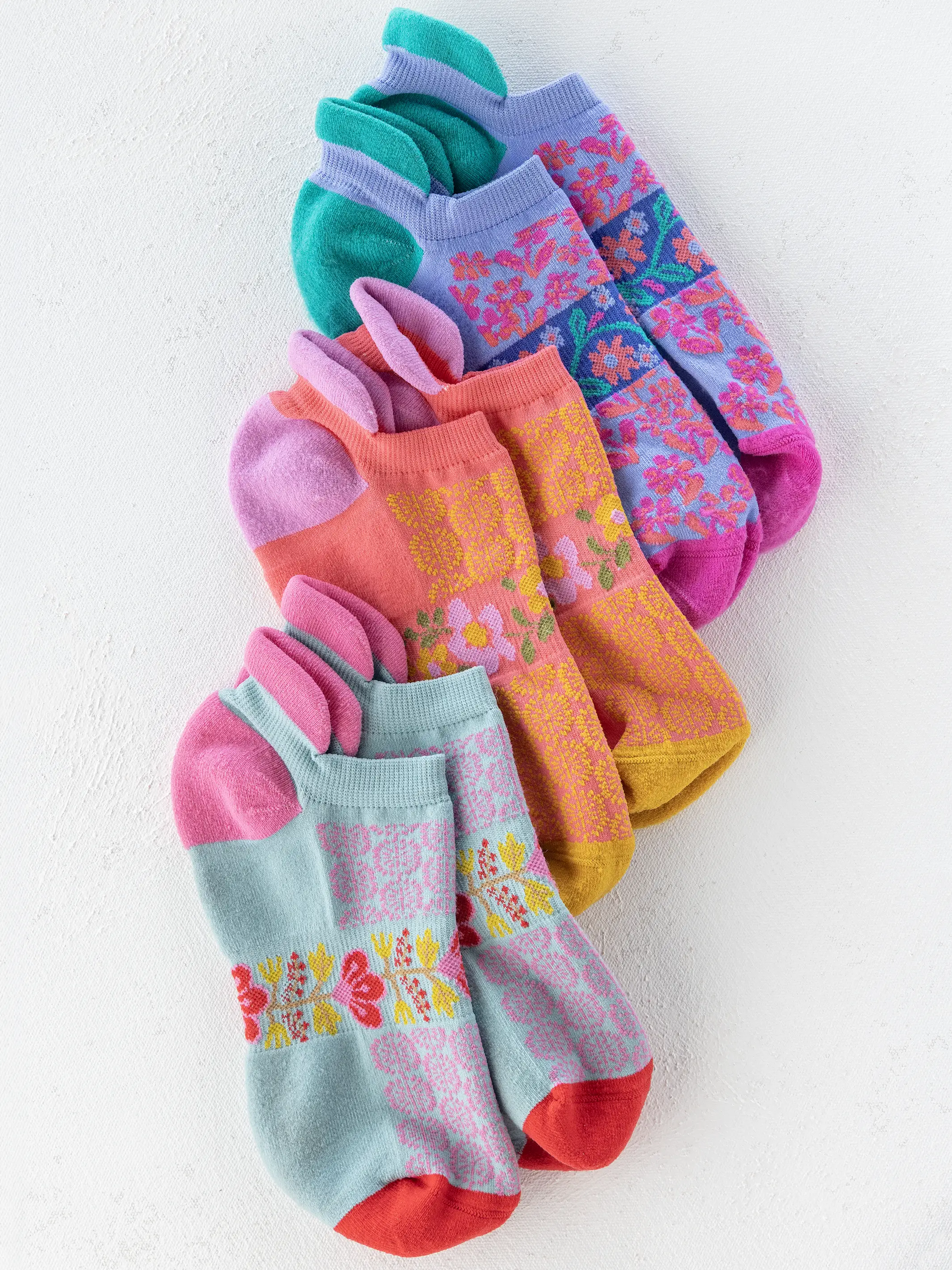 Favorite Fitness Socks, Set of 3 - Coral - Image 3